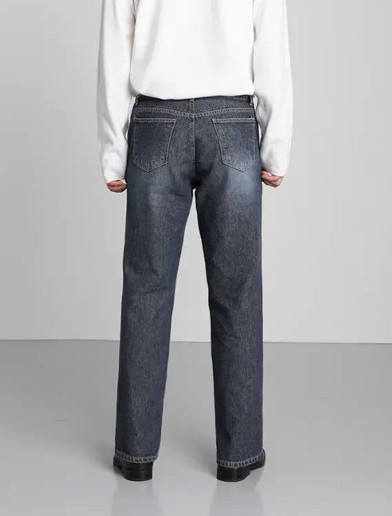 Japanese Brand Men's straight loose retro distressed all-match jeans Size US 32 / EU 48 - 4 Thumbnail
