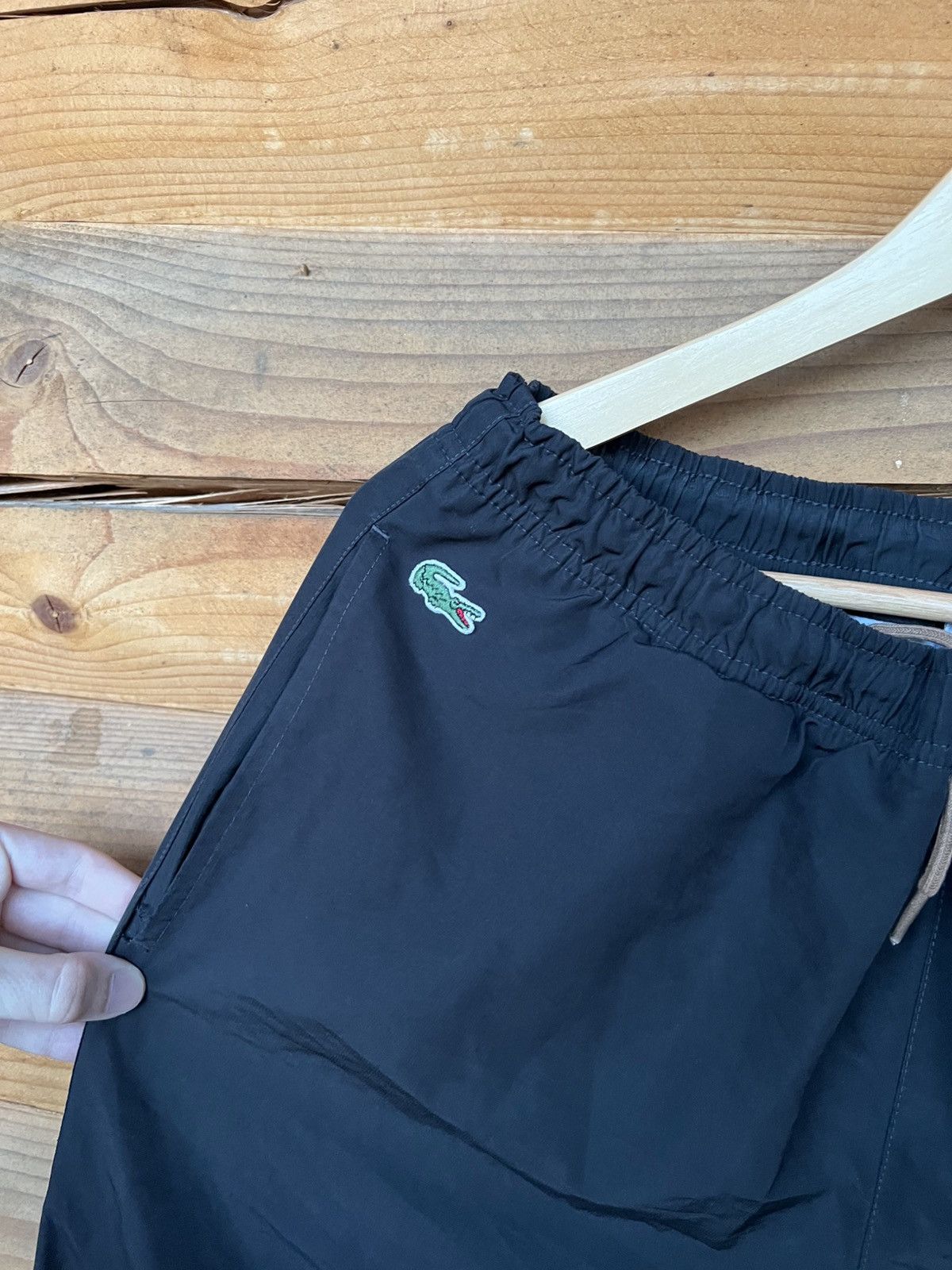 Lacoste VINTAGE LACOSTE NYLON TRACK PANTS CROCODILE LOGO ZIP joggers Size US 33 - 3 Thumbnail