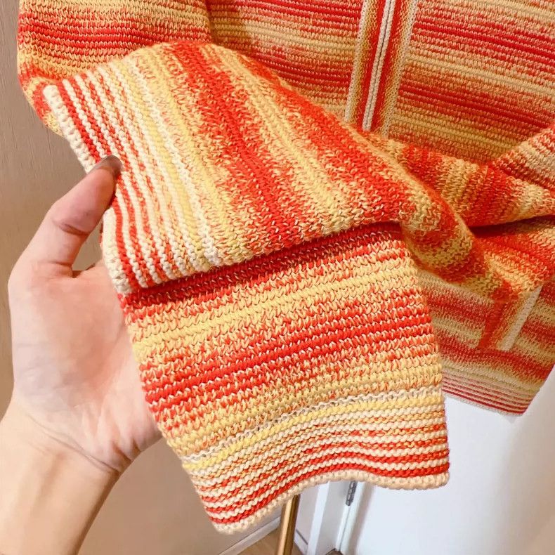 Loro Piana LORO PIANA Orange x yellow gradient knit set Size M / US 6-8 / IT 42-44 - 3 Thumbnail