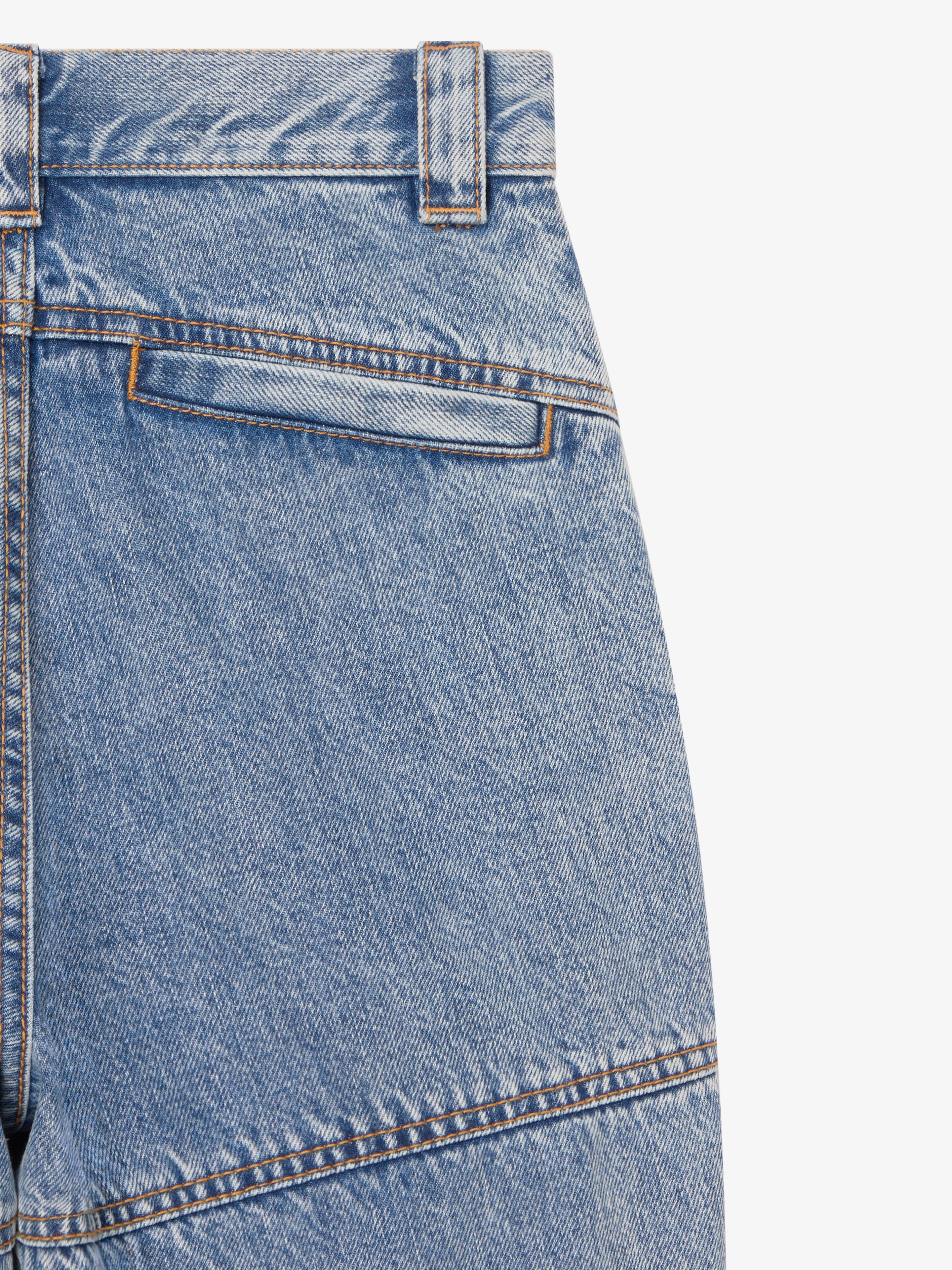 Givenchy o1y0925 Cargo Denim Pant in Blue Size 25" / US 0 / IT 36 - 2 Thumbnail