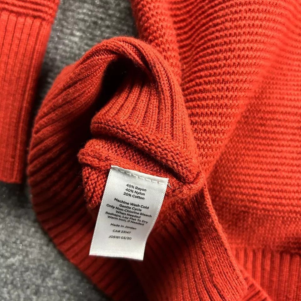 Talbots Talbots Sweater Womens 2X Red Mock Neck Tunic Casual Rayon Size XXL / US 16-18 / IT 52-54 - 7 Thumbnail