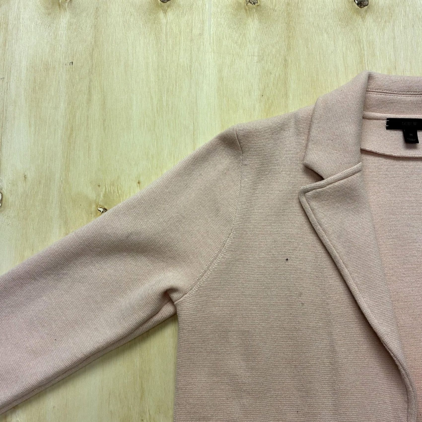 J.Crew J. Crew Cardigan Sweater Womens Medium Pink Collared Open Front Pockets Knit Size M / US 6-8 / IT 42-44 - 3 Thumbnail