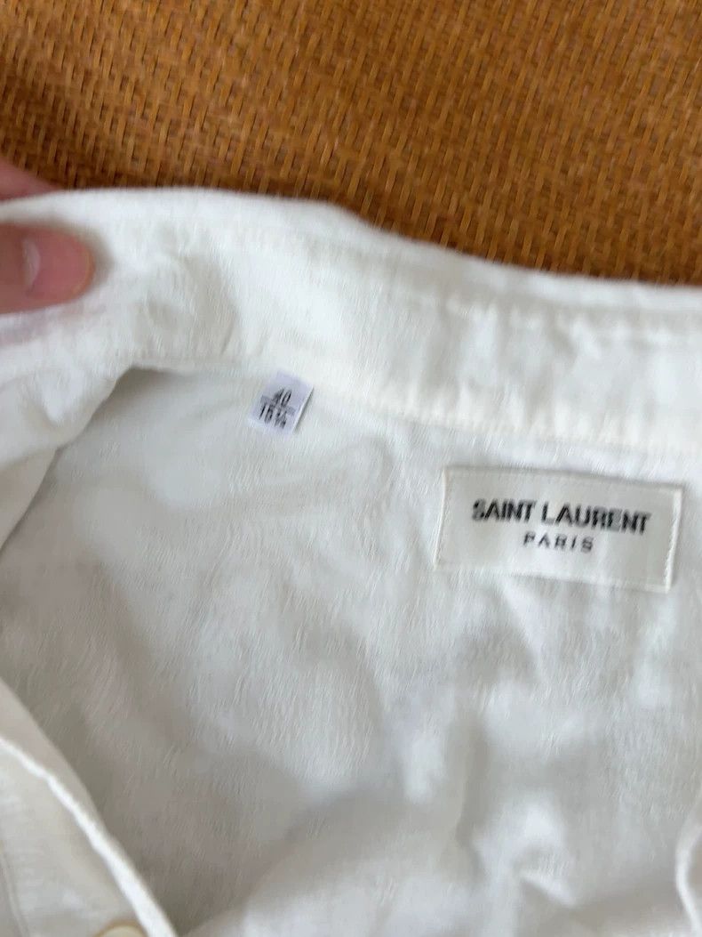 Saint Laurent Paris Saint laurent paris Chest metal chain embroidery shirt 2506 Size US XXS / EU 40 - 8 Thumbnail