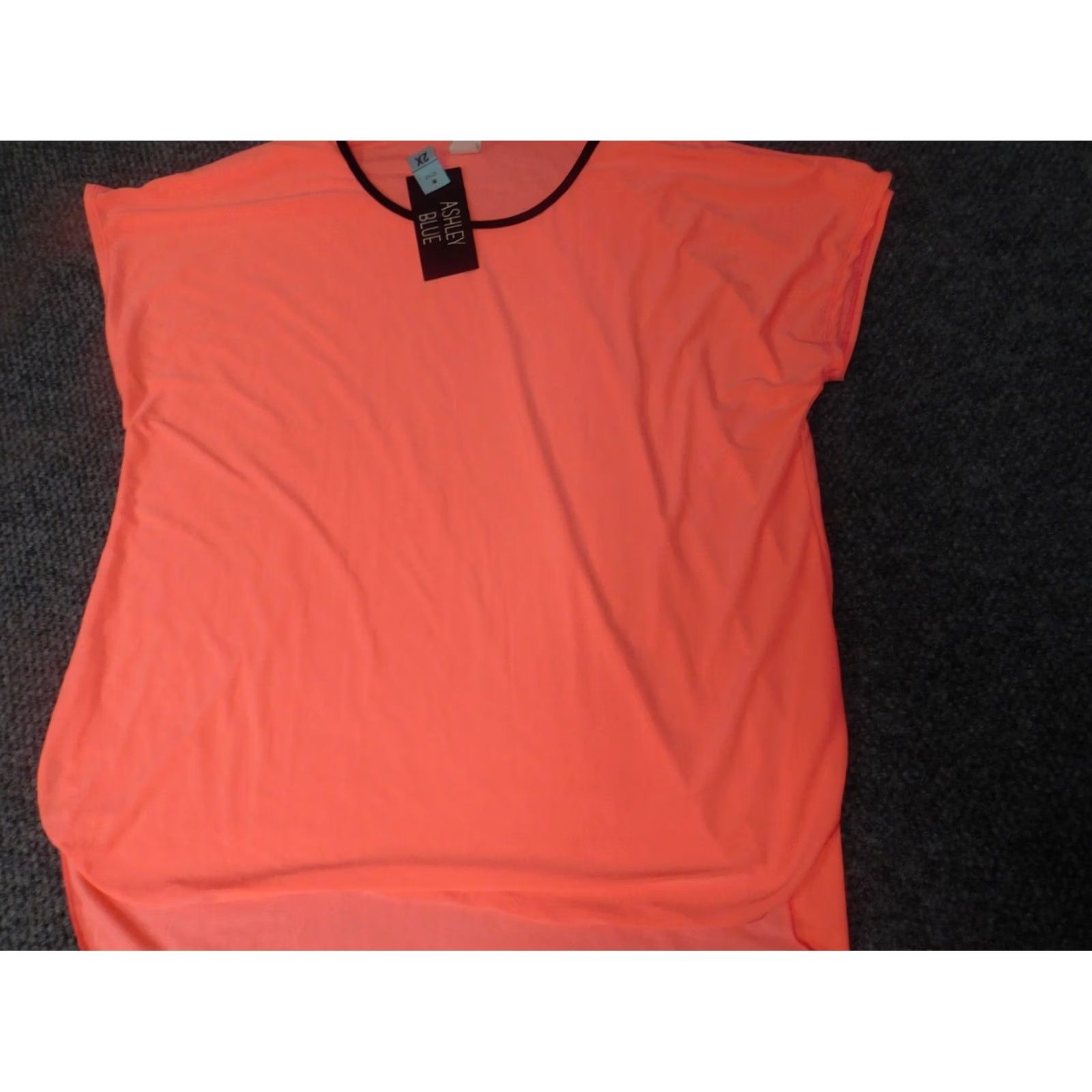 Vintage Ashley Blue Blouse 2X Pink Pullover Dolman Sleeve Collared Cotton Button Casual Women Plus Size Size XXL / US 16-18 / IT 52-54 - 3 Thumbnail
