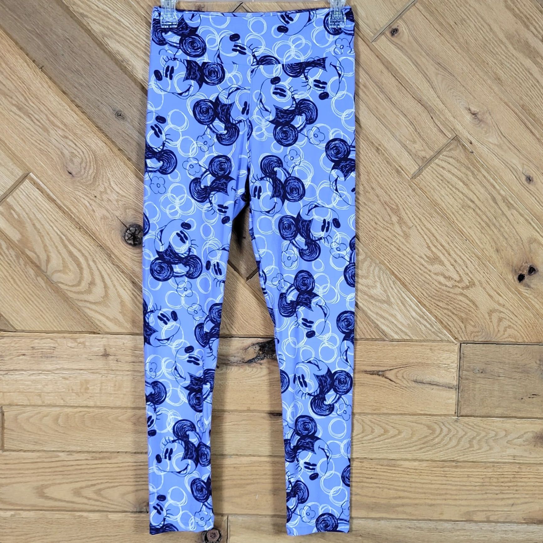 Vintage LuLaRoe Disney Mickey Mouse Leggings Ankle Blue One Size OS Women Stretch Yoga Casual Featured/Classic Disney Theme Ladies Womens Size 42" / US 20 - 2 Thumbnail