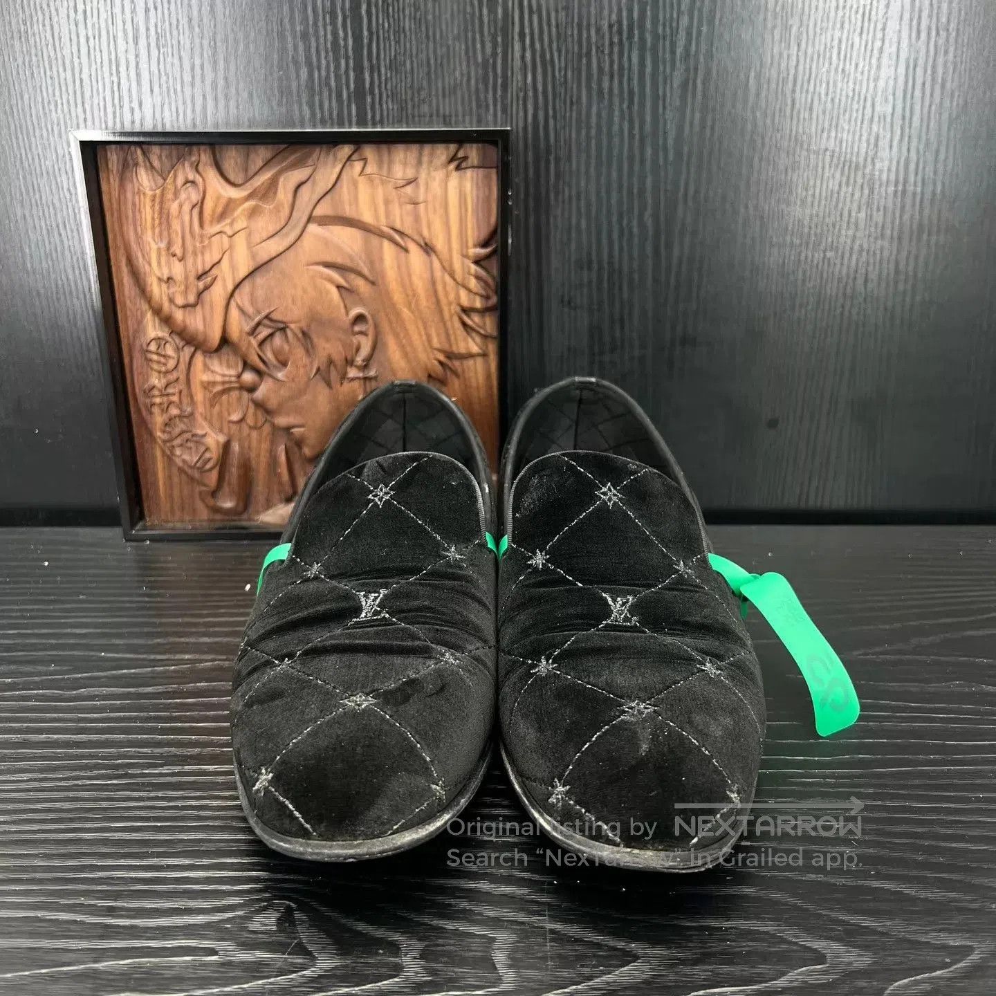 Louis Vuitton Black Quilted Star Pattern Slip-On Shoes. Size US 9 / EU 42 - 4 Thumbnail
