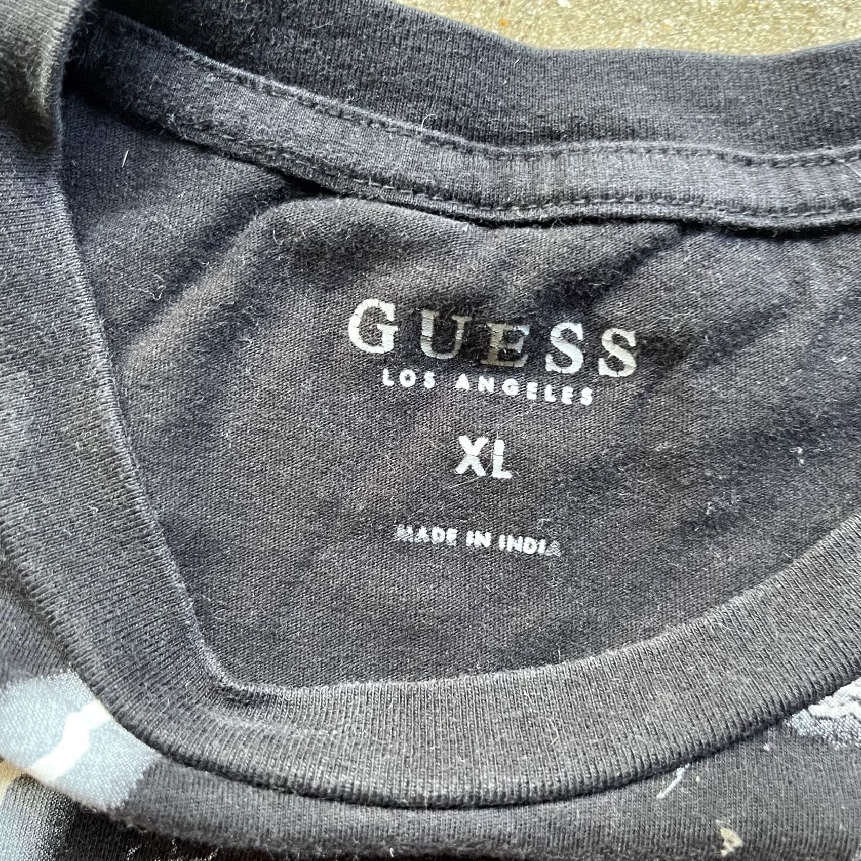 Guess Guess Shirt Mens XL Black Lightning Graphic Los Angeles Logo Streetwear Size US XL / EU 56 / 4 - 3 Thumbnail