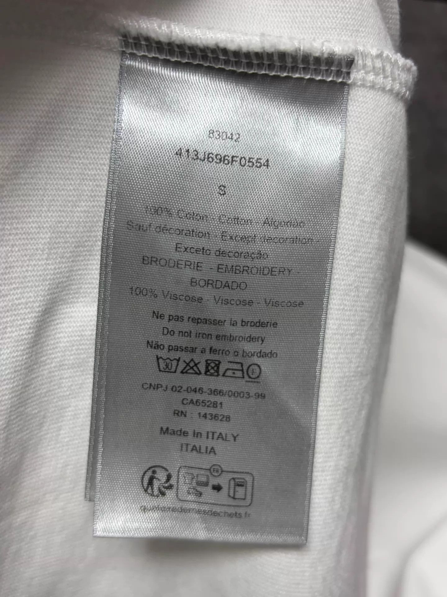 Dior Dior 1947 Embroidered Logo Short Sleeve T-shirt S Size US S / EU 44-46 / 1 - 4 Thumbnail