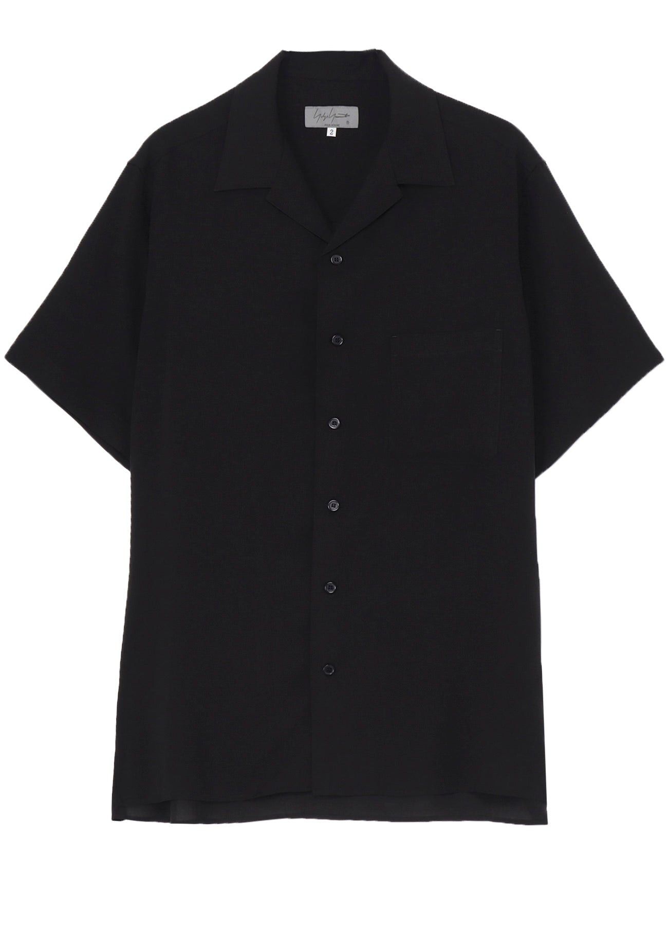 Yohji Yamamoto Yohji Yamamoto POUR HOMME - CELLULOSE OPEN COLLAR BLOUSE Size US L / EU 52-54 / 3 - 4 Thumbnail