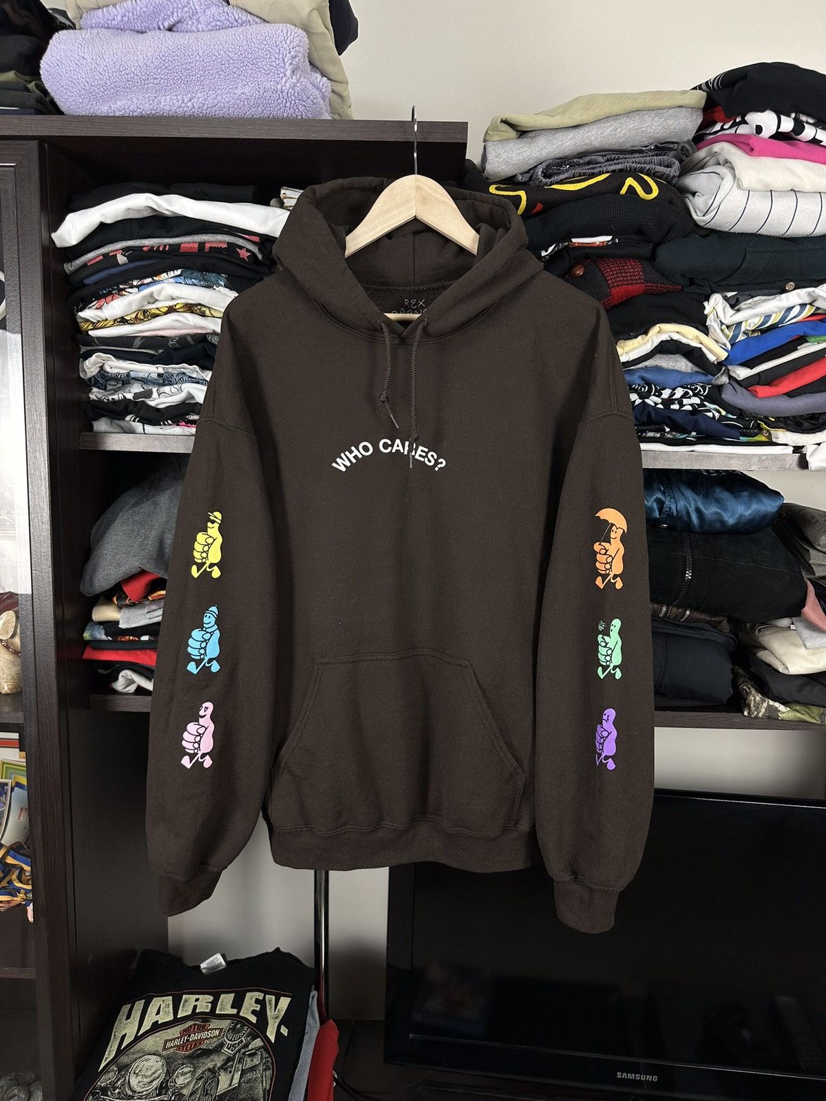 Other × Vintage Rex Orange County “WHO CARES” Merch Hoodie Size US XXL / EU 58 / 5 - 1 Thumbnail