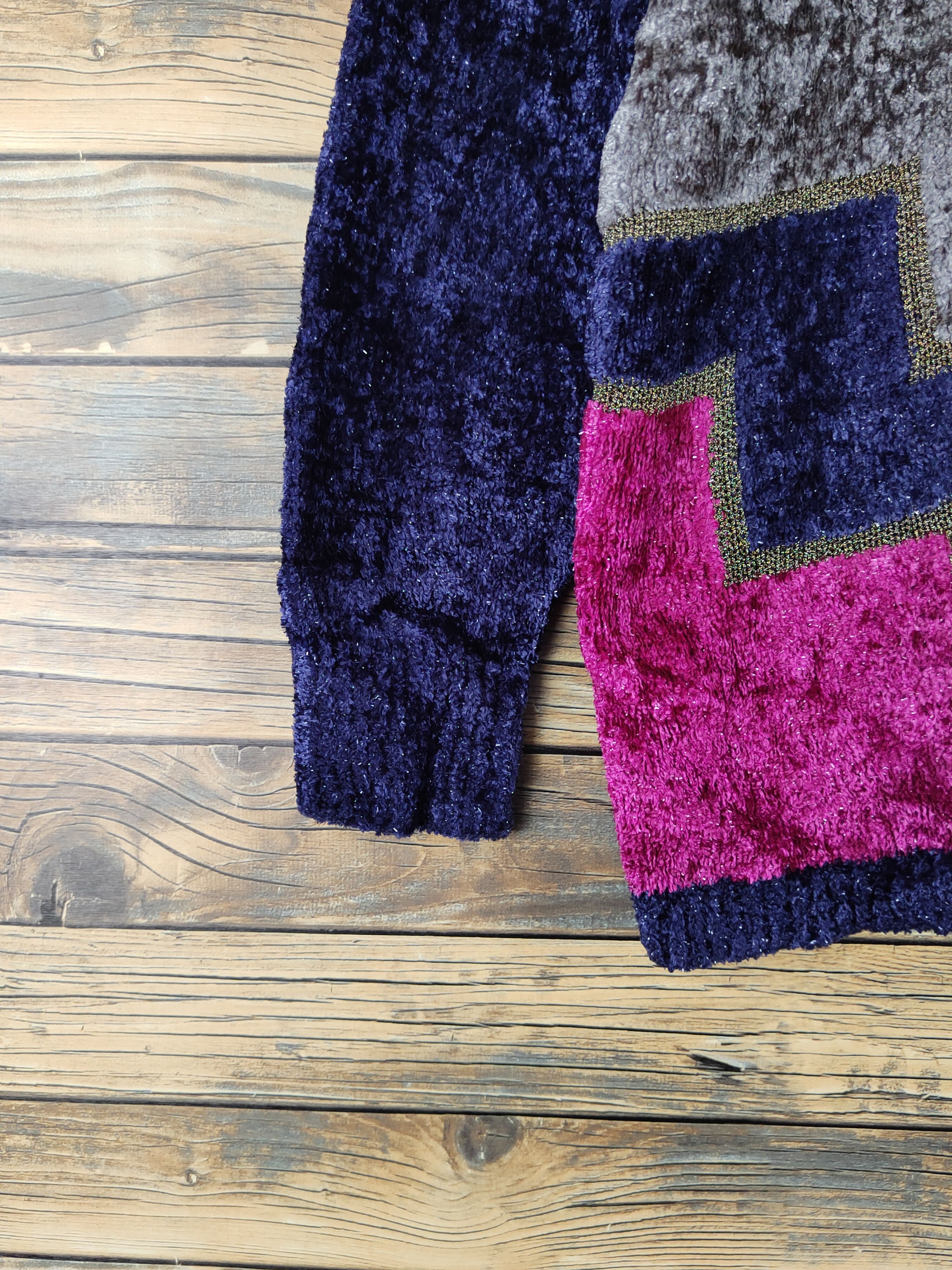 Vintage Leece Purple Knitwear Sweatshirts vintage art #W2031 Size US L / EU 52-54 / 3 - 4 Thumbnail