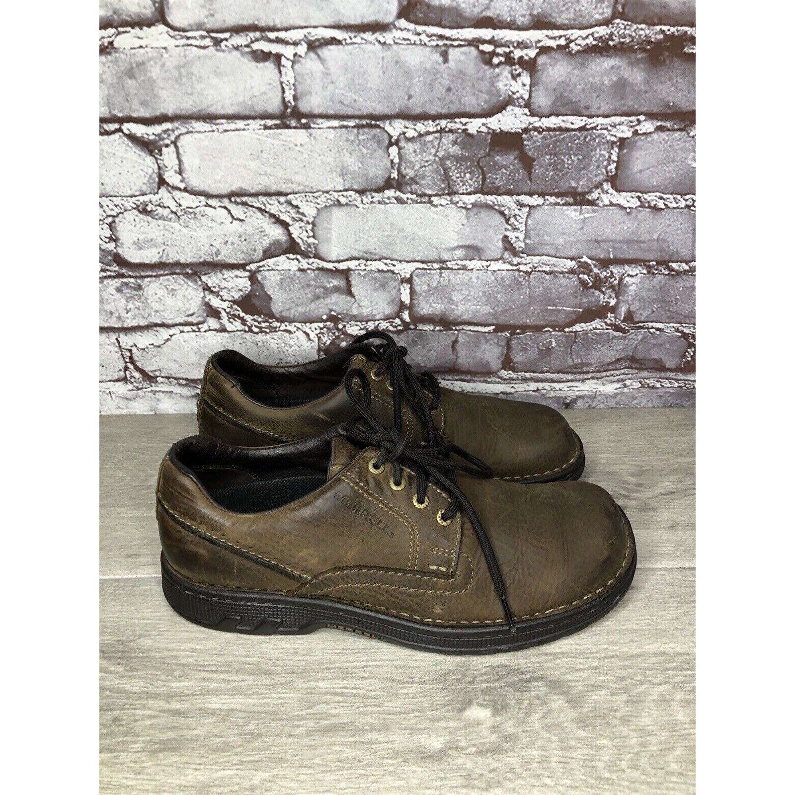 Merrell Merrell Brown Leather World Rambler Lace Up Casual Shoes Men Size US 9 / EU 42 - 18 Thumbnail