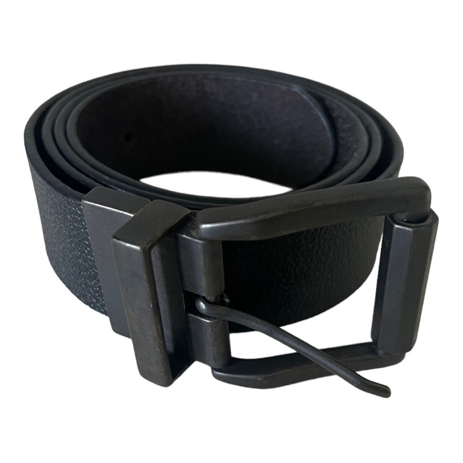 Vintage Black Men Leather Formal Belt Size 42 Size ONE SIZE - 1 Thumbnail