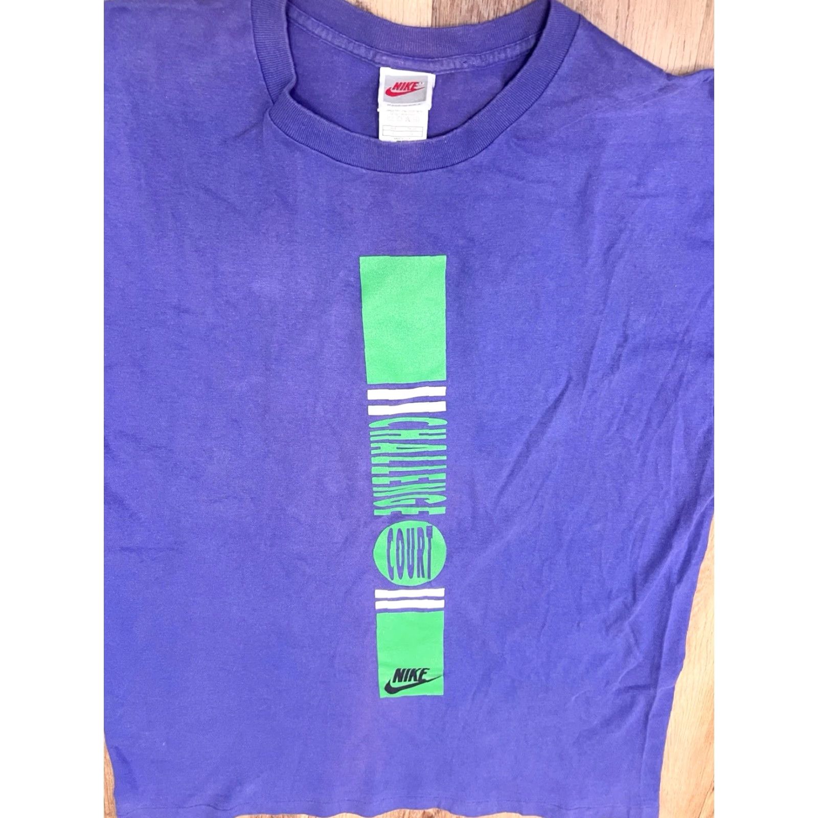Nike VINTAGE Nike Challenge Court Shirt Tennis Andre Agassi Size L Size US L / EU 52-54 / 3 - 7 Thumbnail
