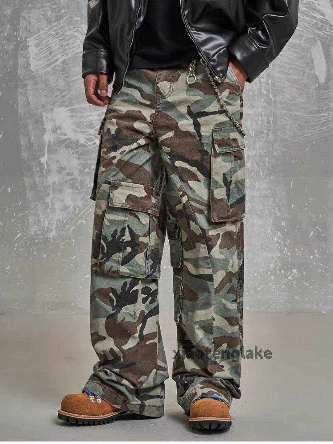 Vintage Unisex dance loose baggy skate outdoor camo pants Size US 30 / EU 46 - 1 Thumbnail