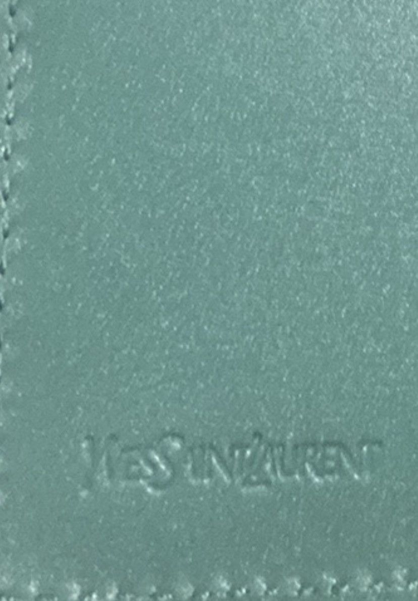 Yves Saint Laurent Vintage Yves Saint Laurent Green Embossed Leather Wallet Size ONE SIZE - 9 Thumbnail