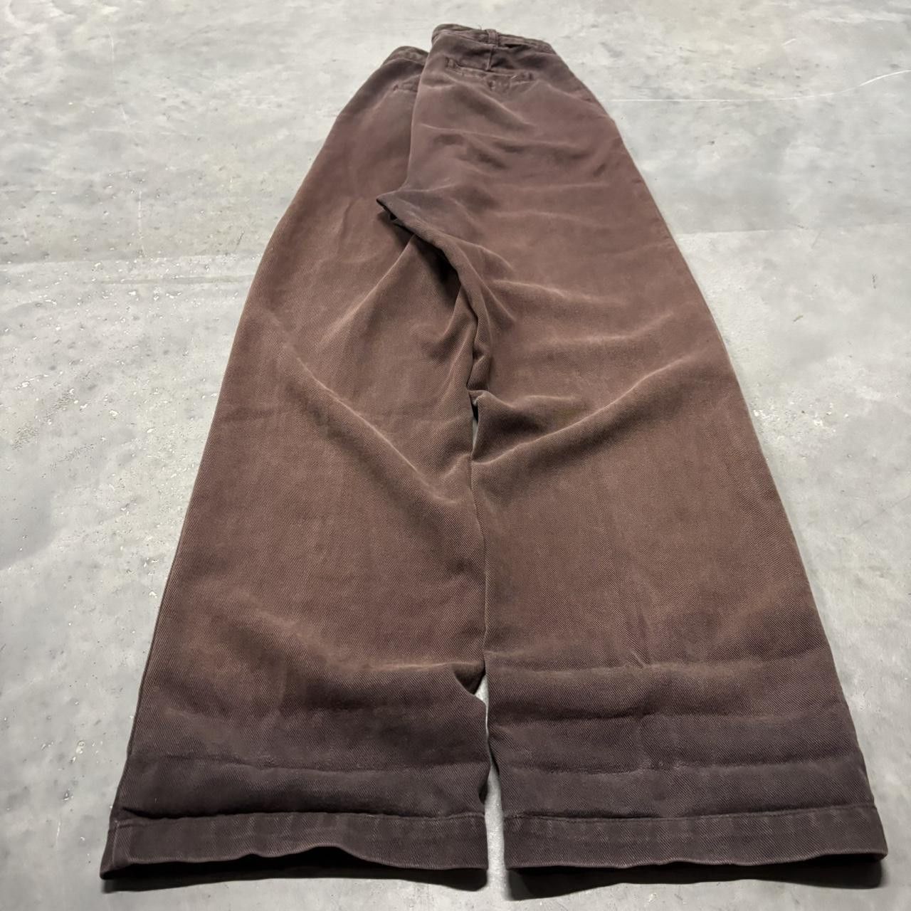 Japanese Brand × Vintage Crazy Vintage Y2K/2000s Faded Brown Casual Pants! Size US 28 / EU 44 - 4 Thumbnail