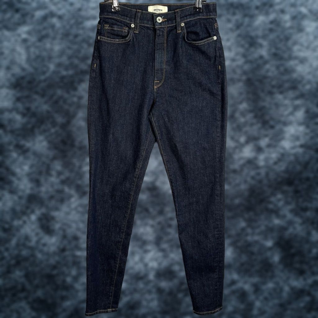 Vintage VINTAGE Baldwin Jeans Woman Skinny Denim 27 Blue Dark Wash BALDWIN City 29 Inseam Womens 27 Blue Skinny Jeans (Adult) Size 27" / US 4 / IT 40 - 1 Thumbnail