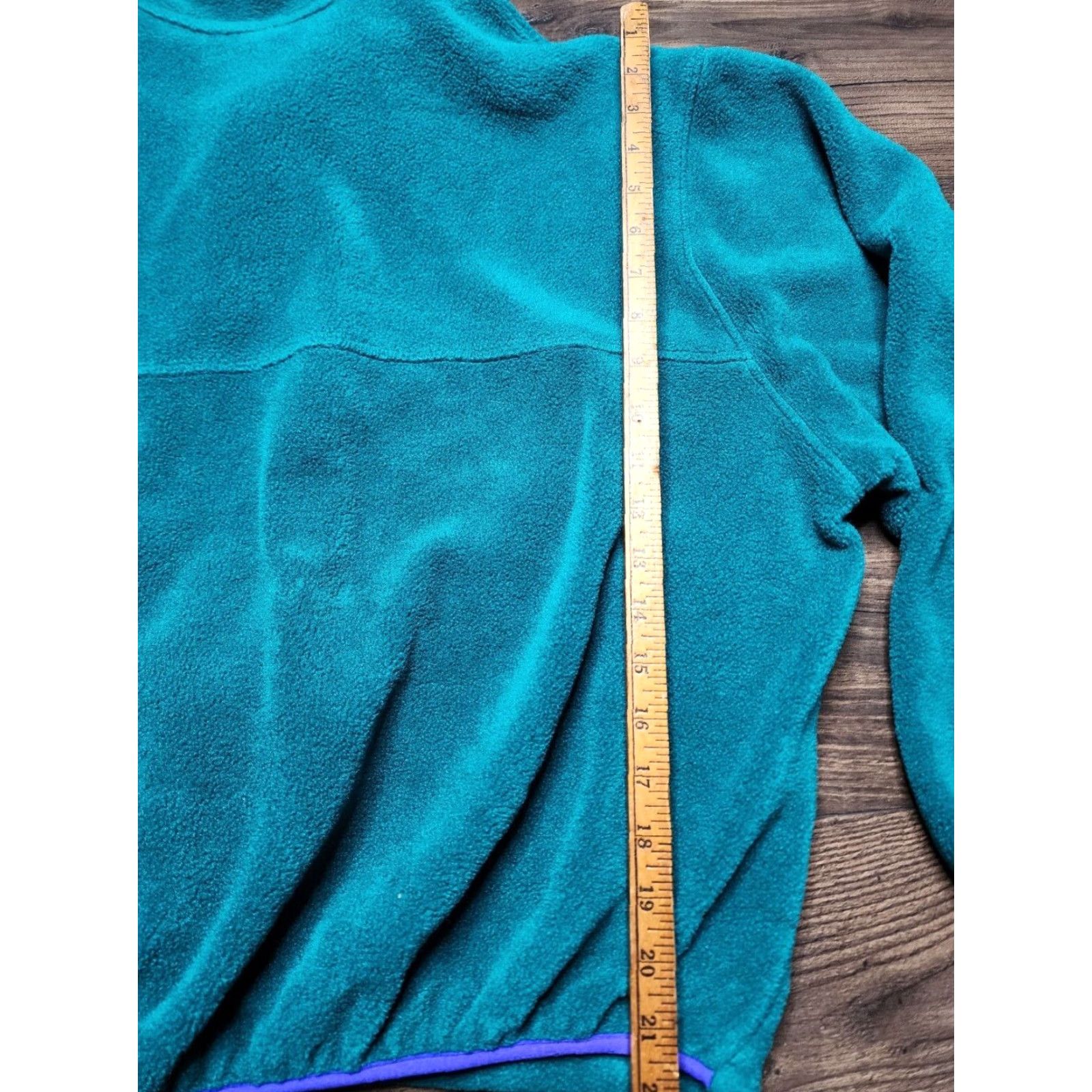 Vintage VINTAGE L.L. Bean Womens XL Green Aqua Logo Fleece Jacket Size L / US 10 / IT 46 - 6 Thumbnail