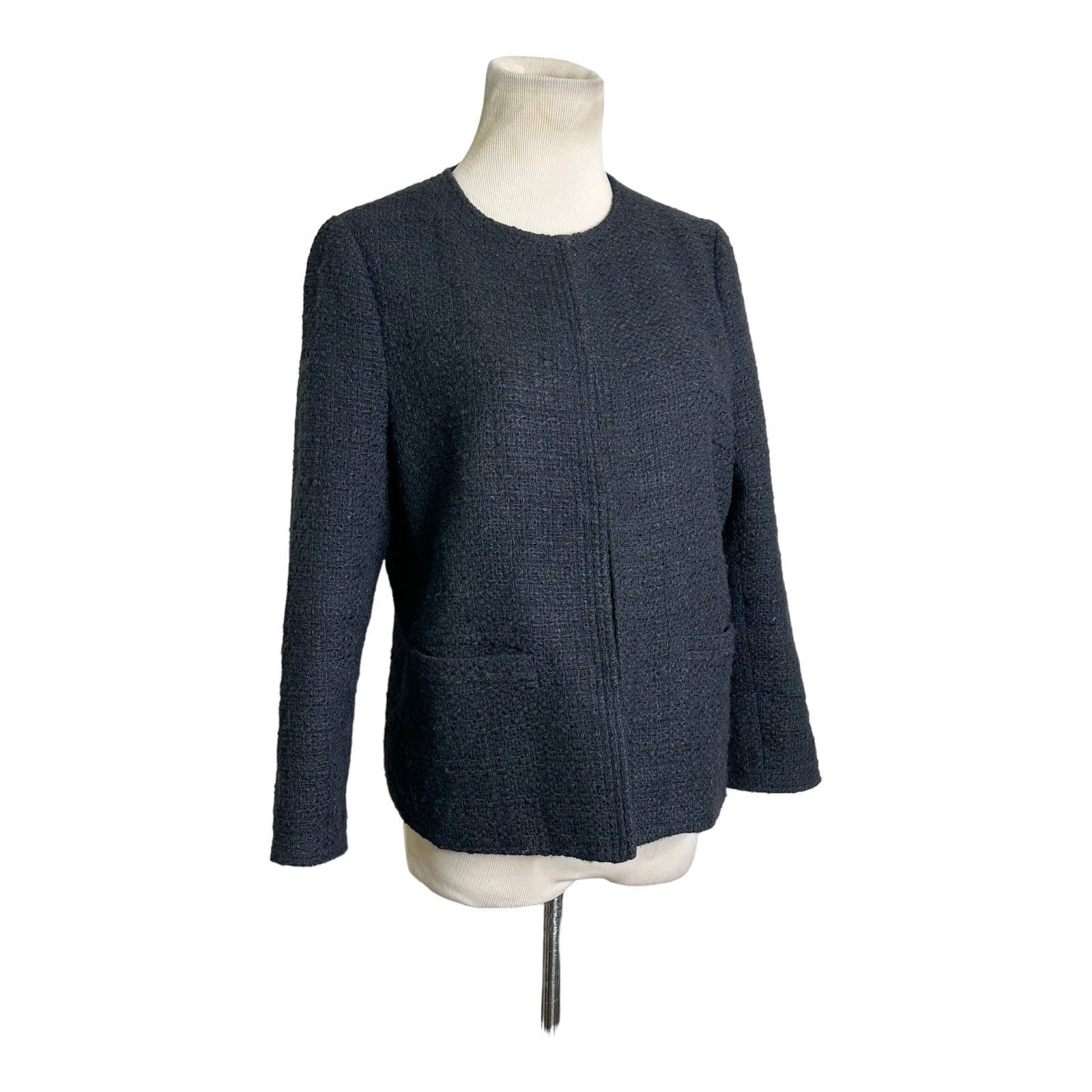 Vince Vince. black woven long sleeves blazer jacket size 10 Size L / US 10 / IT 46 - 11 Thumbnail