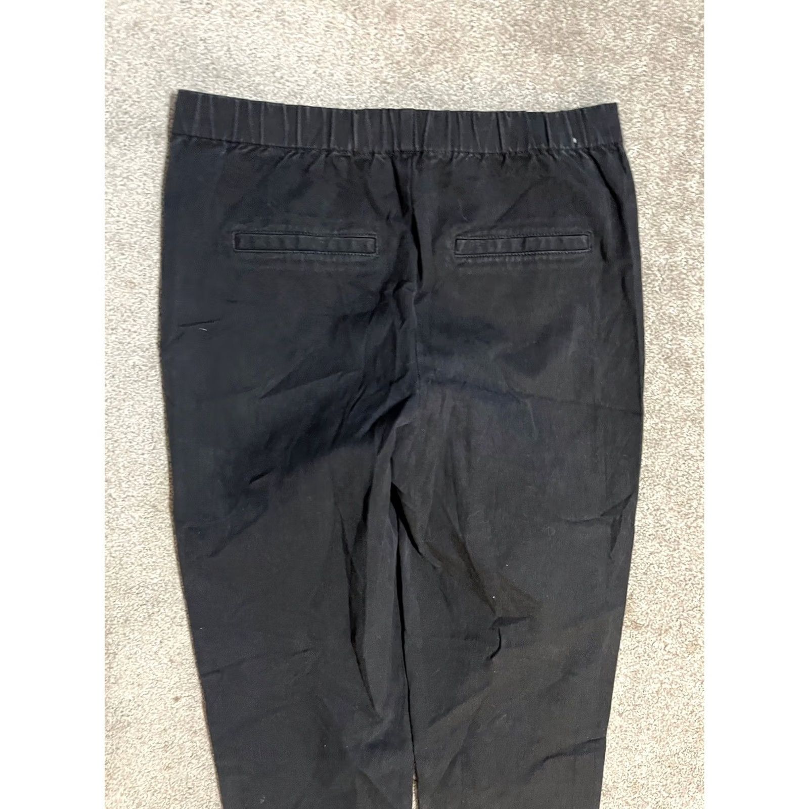 Vintage Isaac Mizrahi Live Pants Washed Black Pull On Ankle Length Slim Leg 4P Petite Womens Size 27" / US 4 / IT 40 - 4 Thumbnail