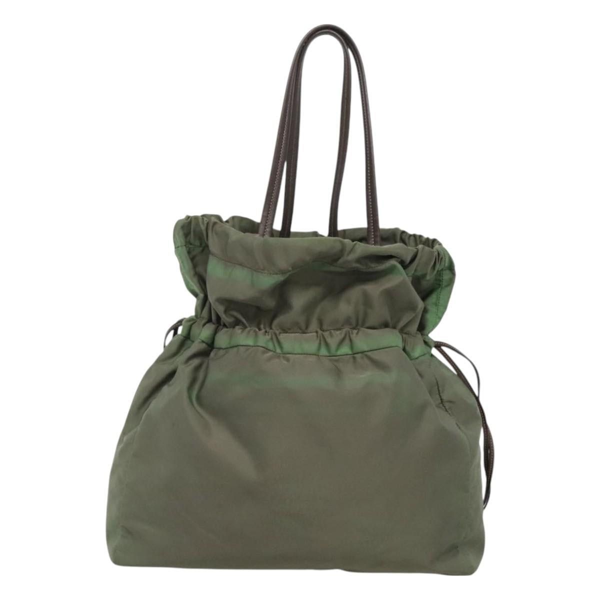 Prada PRADA Tote Bag Nylon Green Gold Size ONE SIZE - 3 Thumbnail