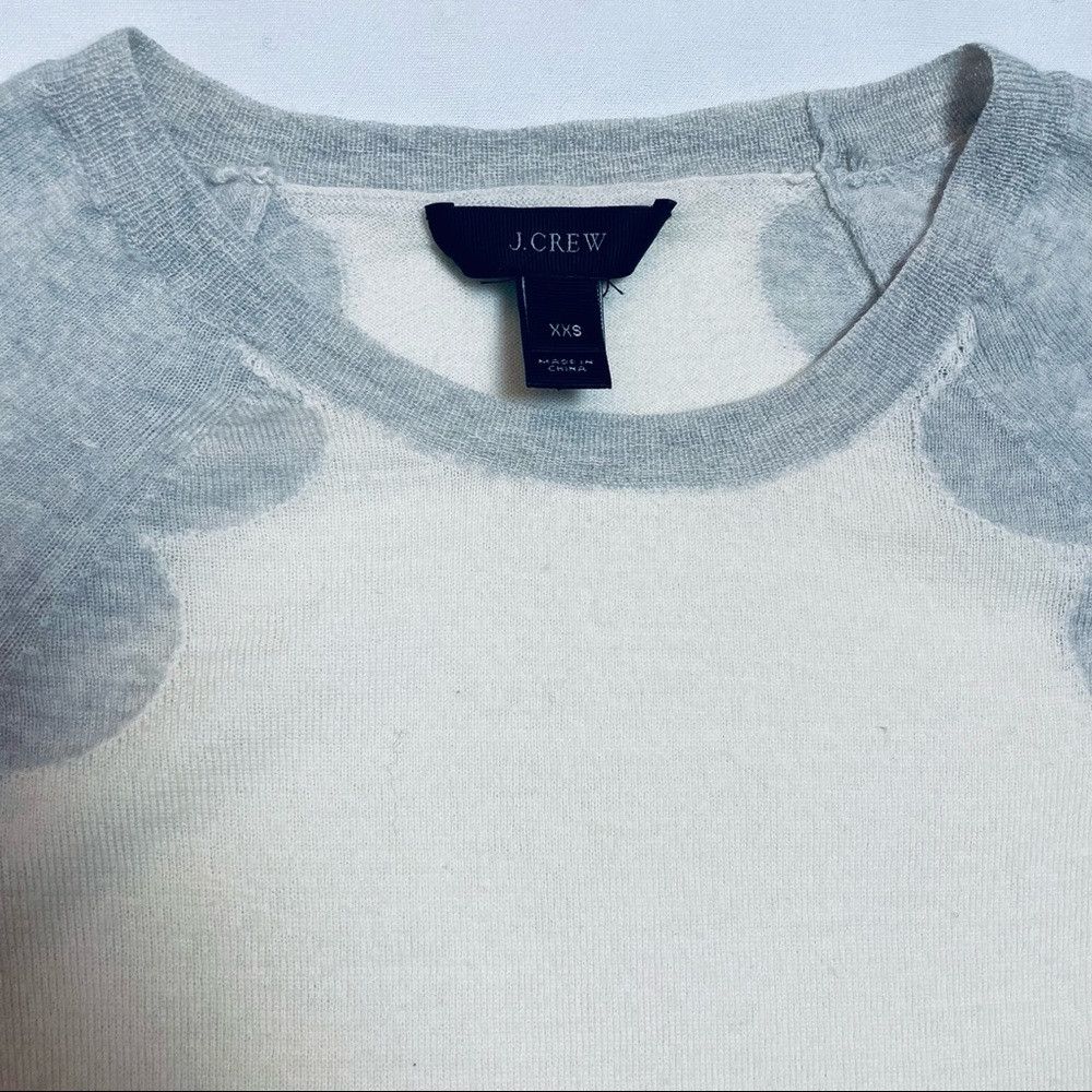 J.Crew J. Crew Merino Wool White Gray Sweater Size XXS Size XXS / US 00 / IT 34 - 7 Thumbnail