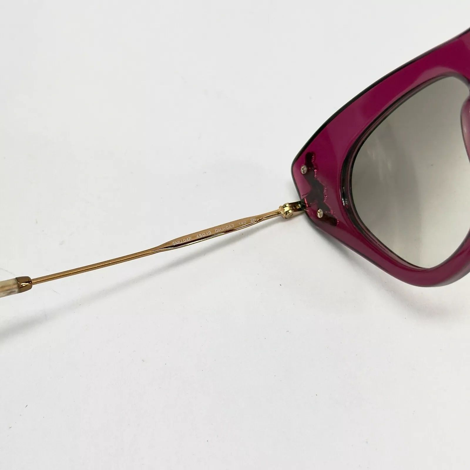Miu Miu MIU MIU Glow 04P MU04PS Pink Gold Jewel Geometric Sunglasses Size ONE SIZE - 4 Thumbnail