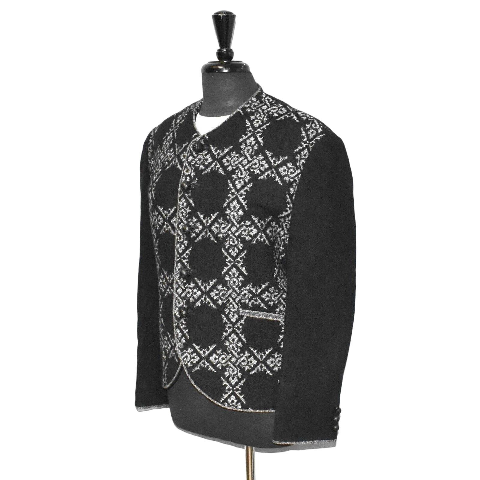 Matsuda MATSUDA Nicole Tokyo Japan Black White Wool Blend Jacket S Size S / US 4 / IT 40 - 2 Thumbnail