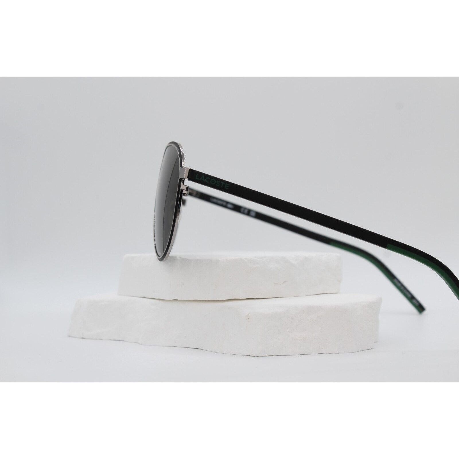 Lacoste Lacoste L193S 3 Aviator Sunglasses - Shiny Grey/Green Size ONE SIZE - 3 Thumbnail