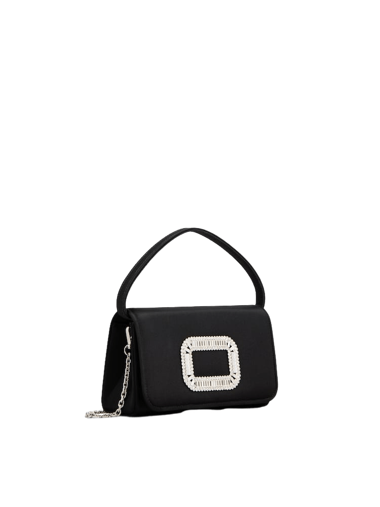 Roger Vivier ROGER VIVIER Pilgrim Micro Black Satin Top Handle Bag Size ONE SIZE - 3 Thumbnail