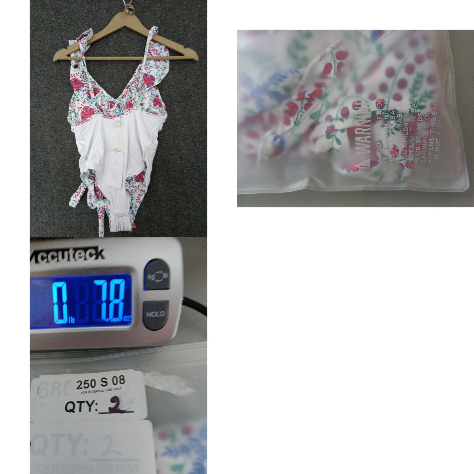 Vintage Toluca Renaissance One Piece Bathing Suit Women S Floral NyLon Spandex Wide Strap Beach Retro Size S / US 4 / IT 40 - 9 Thumbnail