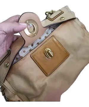 Coach COACH Peyton Leather Carryall Bag Beige Polka Dot Lining Size ONE SIZE - 5 Thumbnail