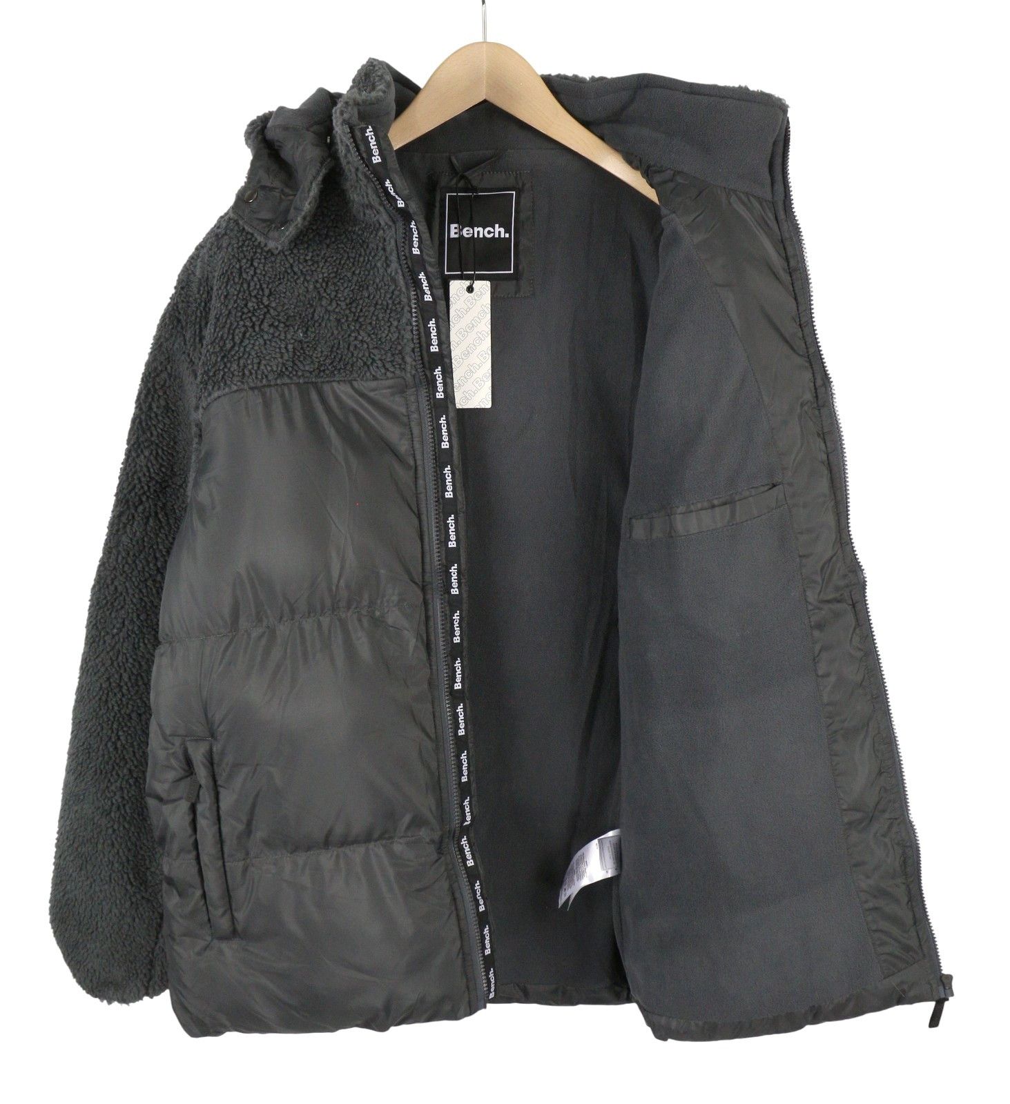 Bench DETTA XL Grey Quilted Removable Hood Sherpa 88053 Size US XL / EU 56 / 4 - 5 Thumbnail
