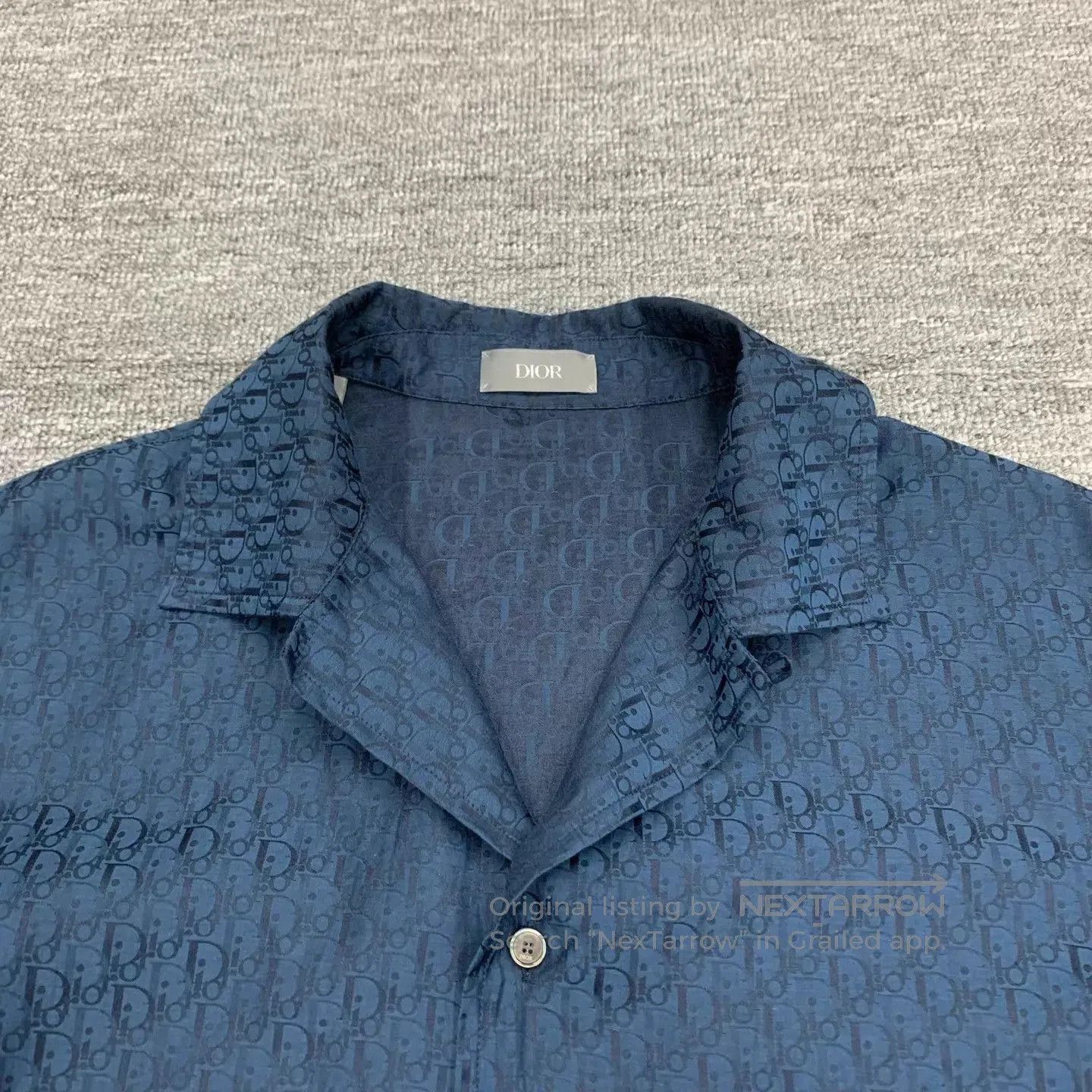 Dior Blue Short-Sleeve Button-Up Shirt. Size US M / EU 48-50 / 2 - 9 Thumbnail