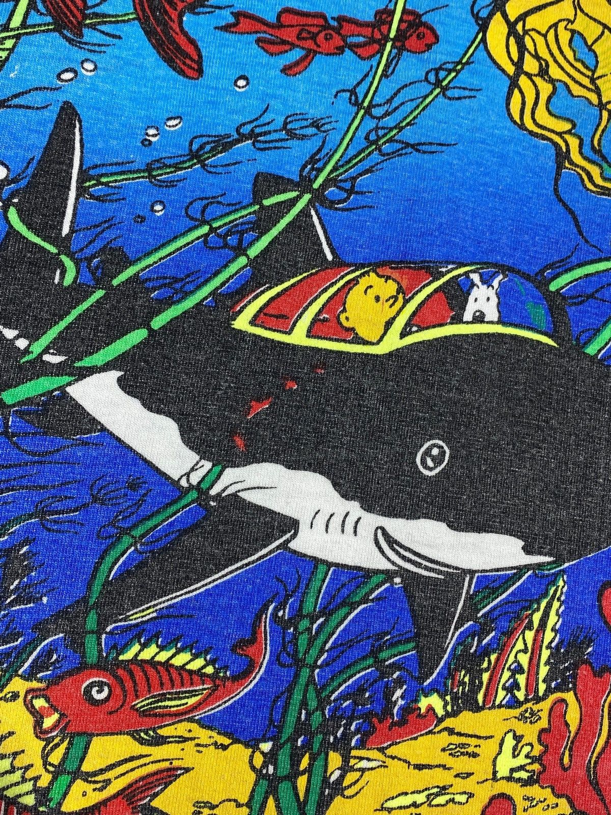 Cartoon Network 🔥 90s TINTIN RED RACKHAM TREASURE TEE SUBMARINE DEEP SEA Size US L / EU 52-54 / 3 - 4 Thumbnail