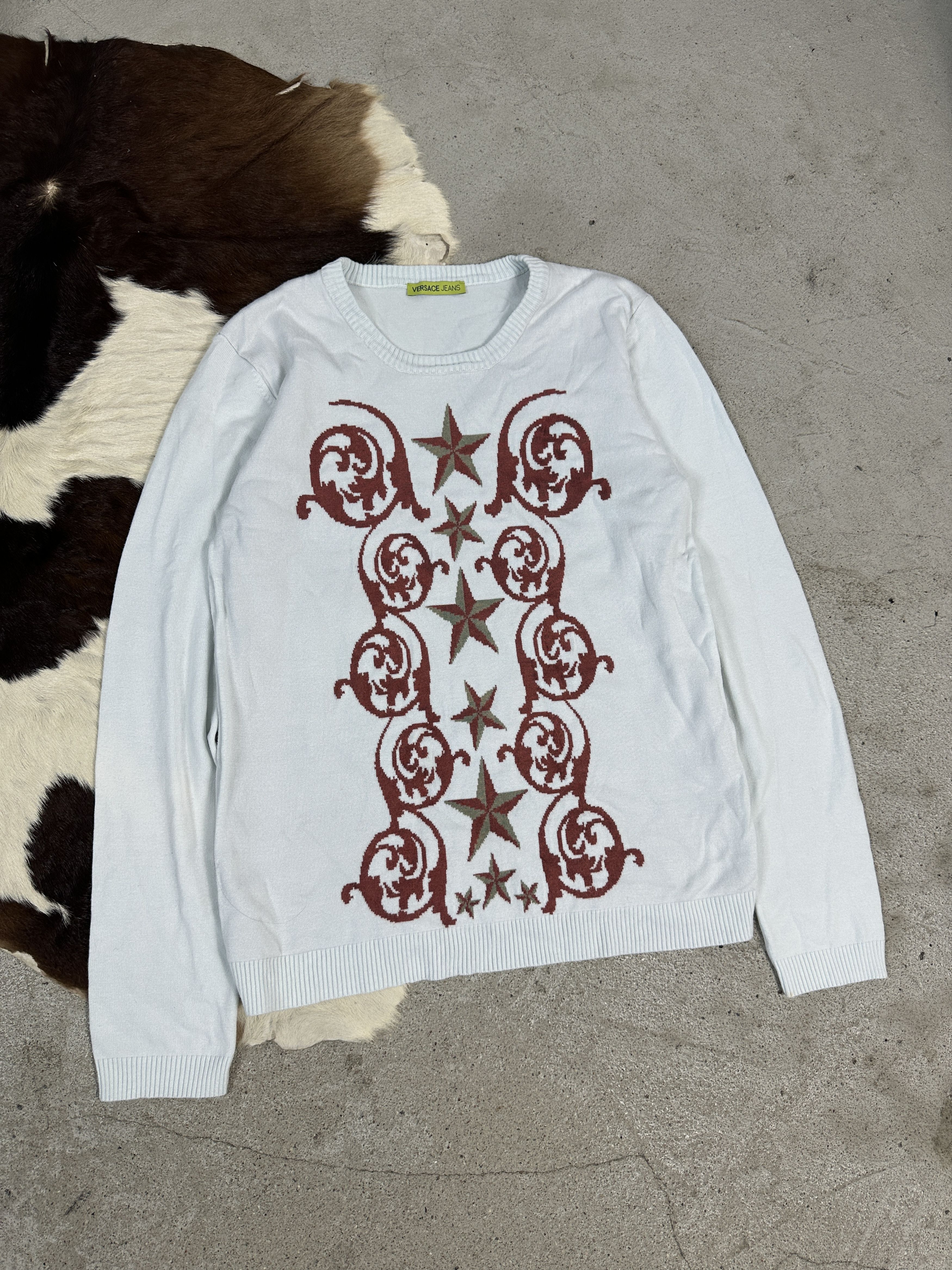 Versace × Vintage Vintage Casual Preppy Old Money Versace Jeans 00s Sweater Size M / US 6-8 / IT 42-44 - 4 Thumbnail