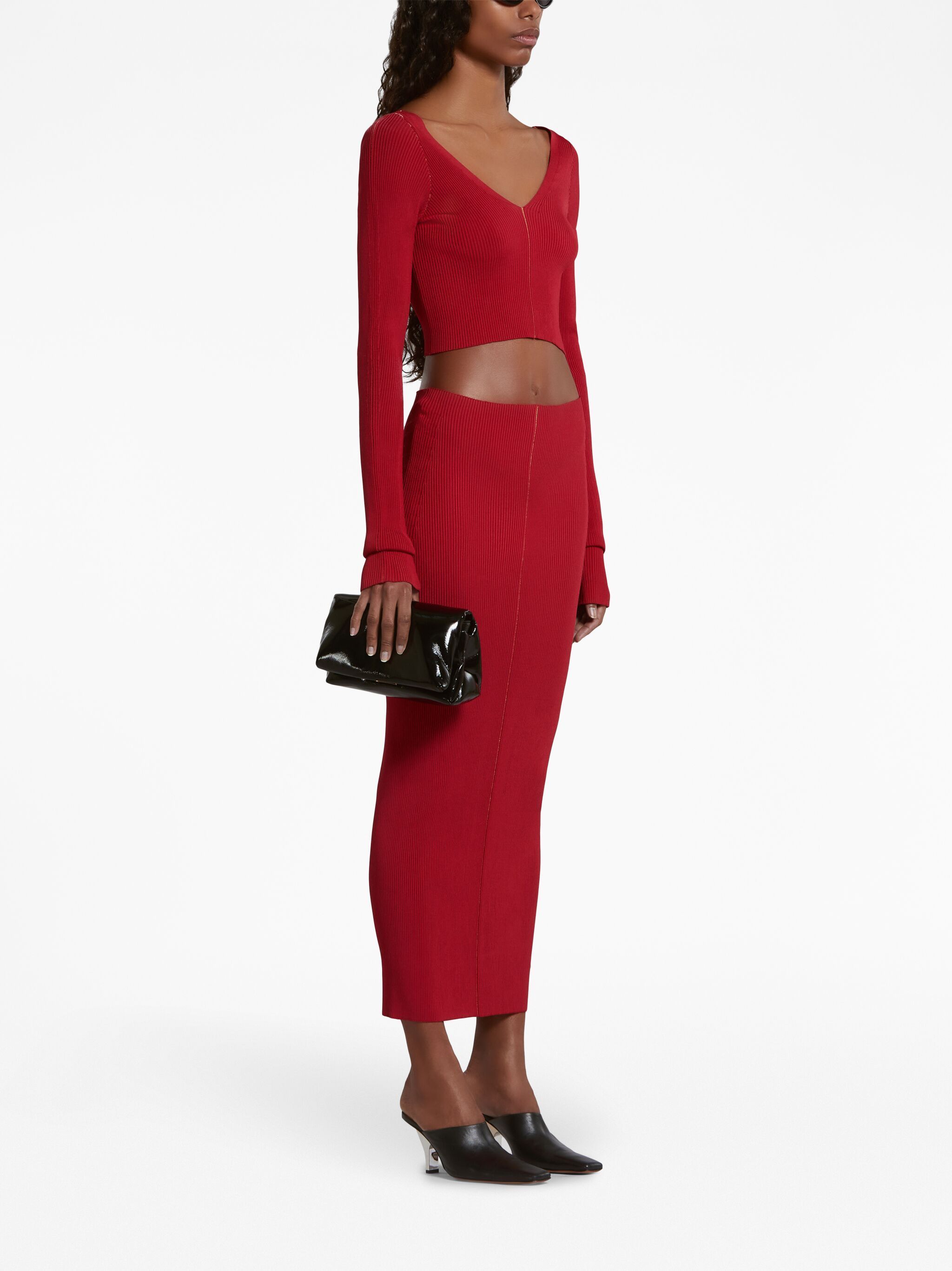 Marni o1w1db10125 Top in Red Size L / US 10 / IT 46 - 2 Thumbnail