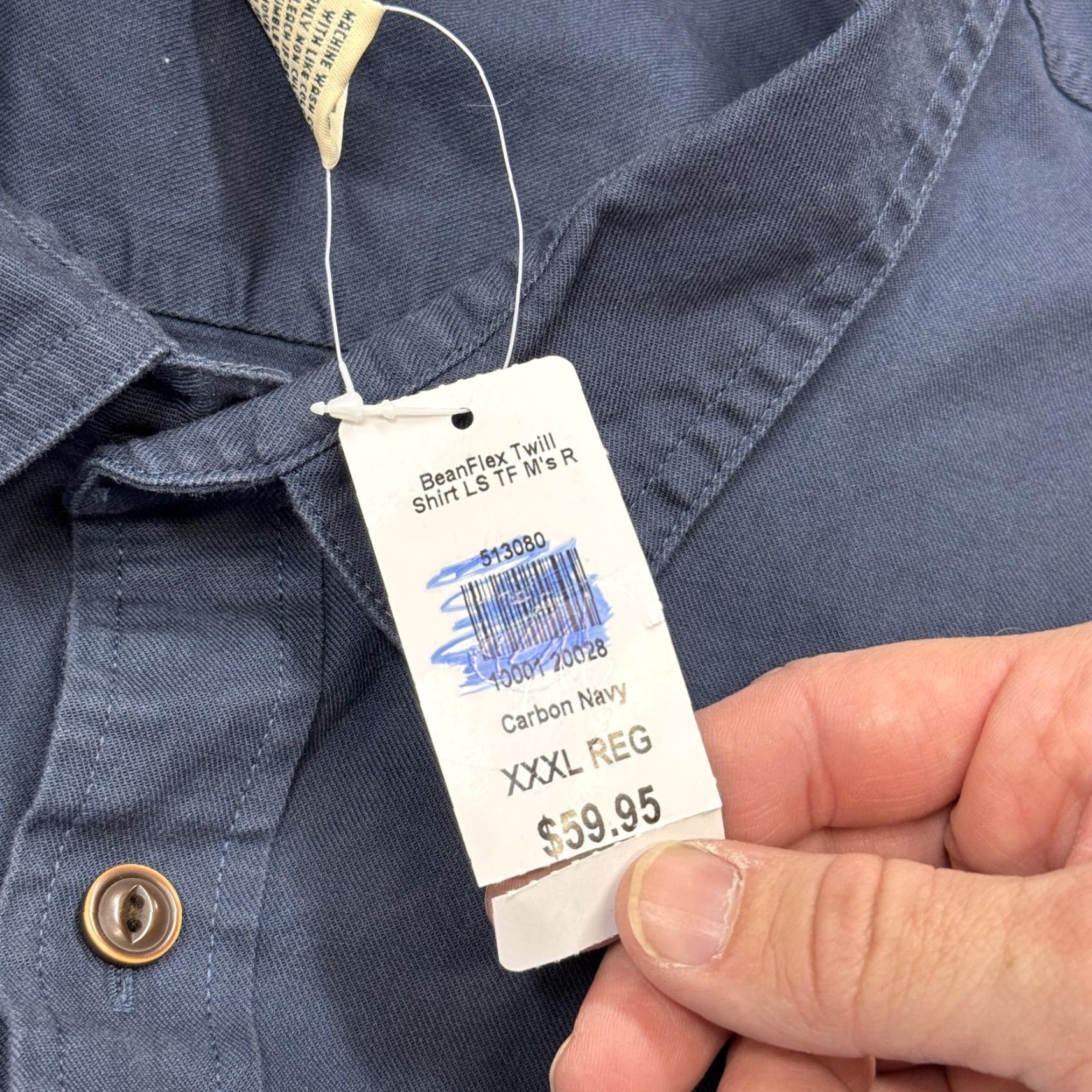 Vintage L.L.Bean Shirt Mens 3XL Navy BeanFlex Traditional Fit Long Sleeve Button Down Size US XXL / EU 58 / 5 - 3 Thumbnail