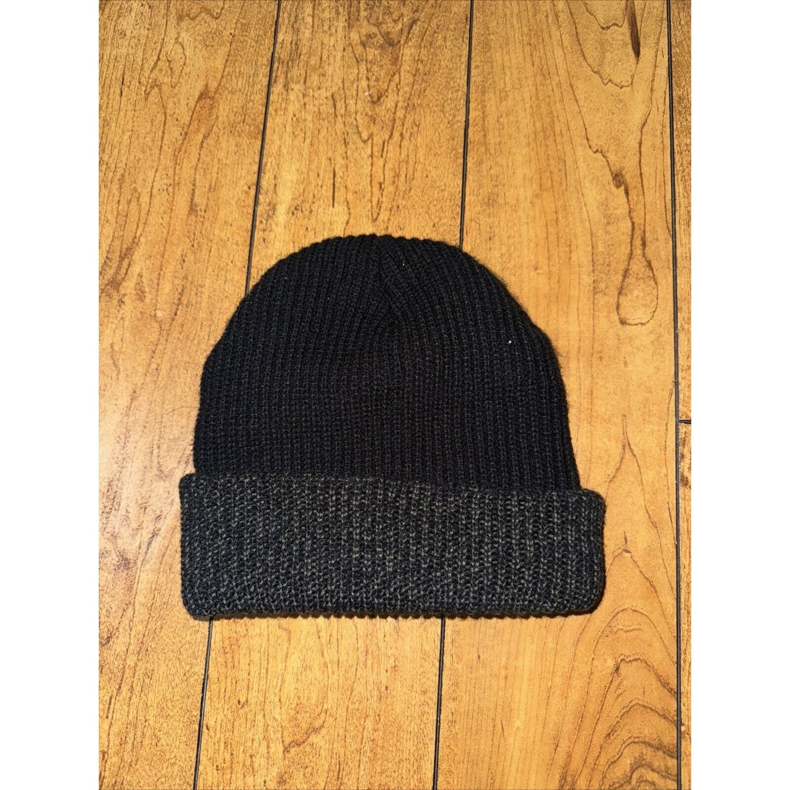 Japanese Brand × Vintage Thick Ribbed Beanie Black/Grey By North West Size ONE SIZE - 1 Thumbnail