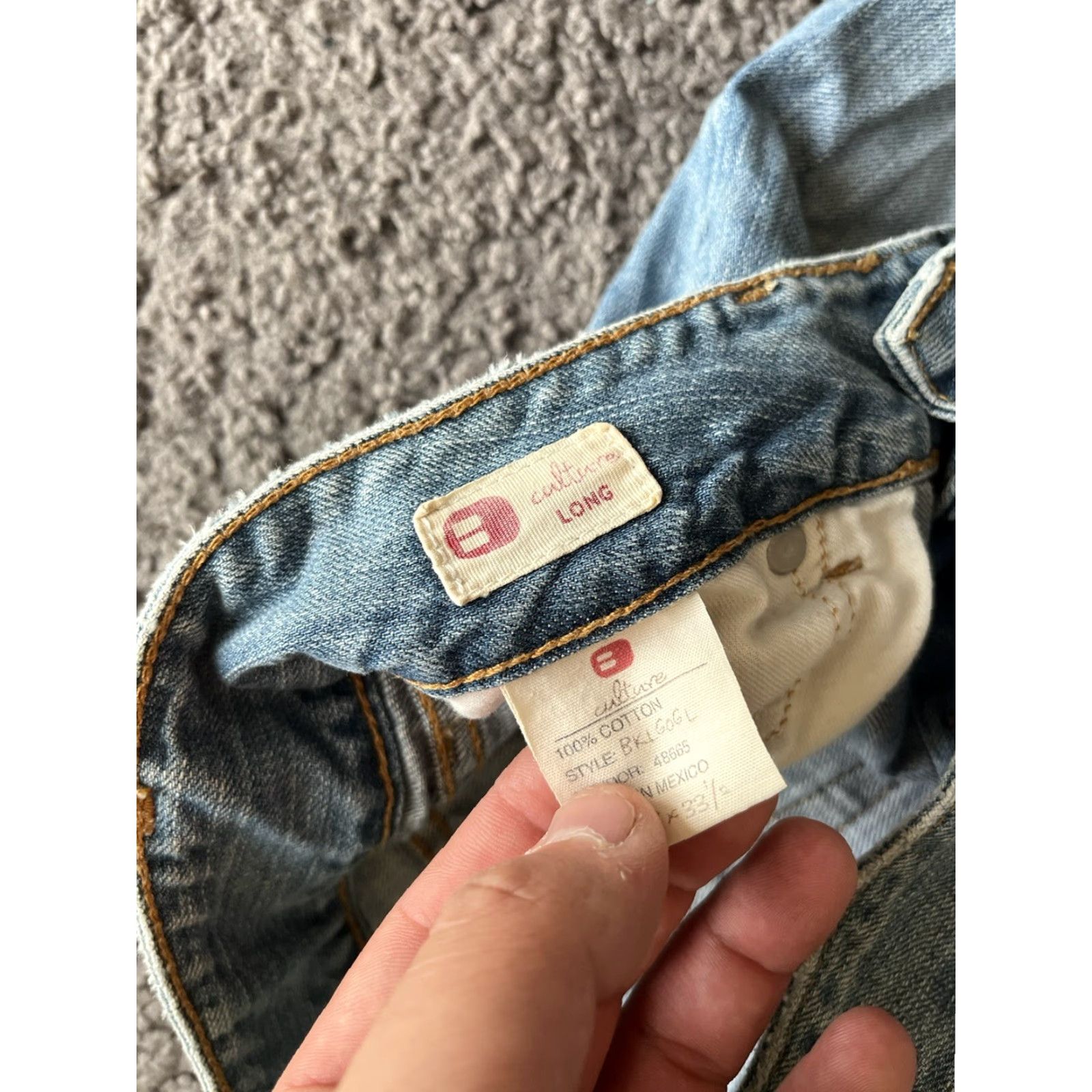 BKE VINTAGE Buckle BKE Jeans Culture Bootcut Women 28R 28x31 Denim Blue 98%Cotton 2%Spandex Distressed Thick Stitch Pockets Size 28" / US 6 / IT 42 - 8 Thumbnail