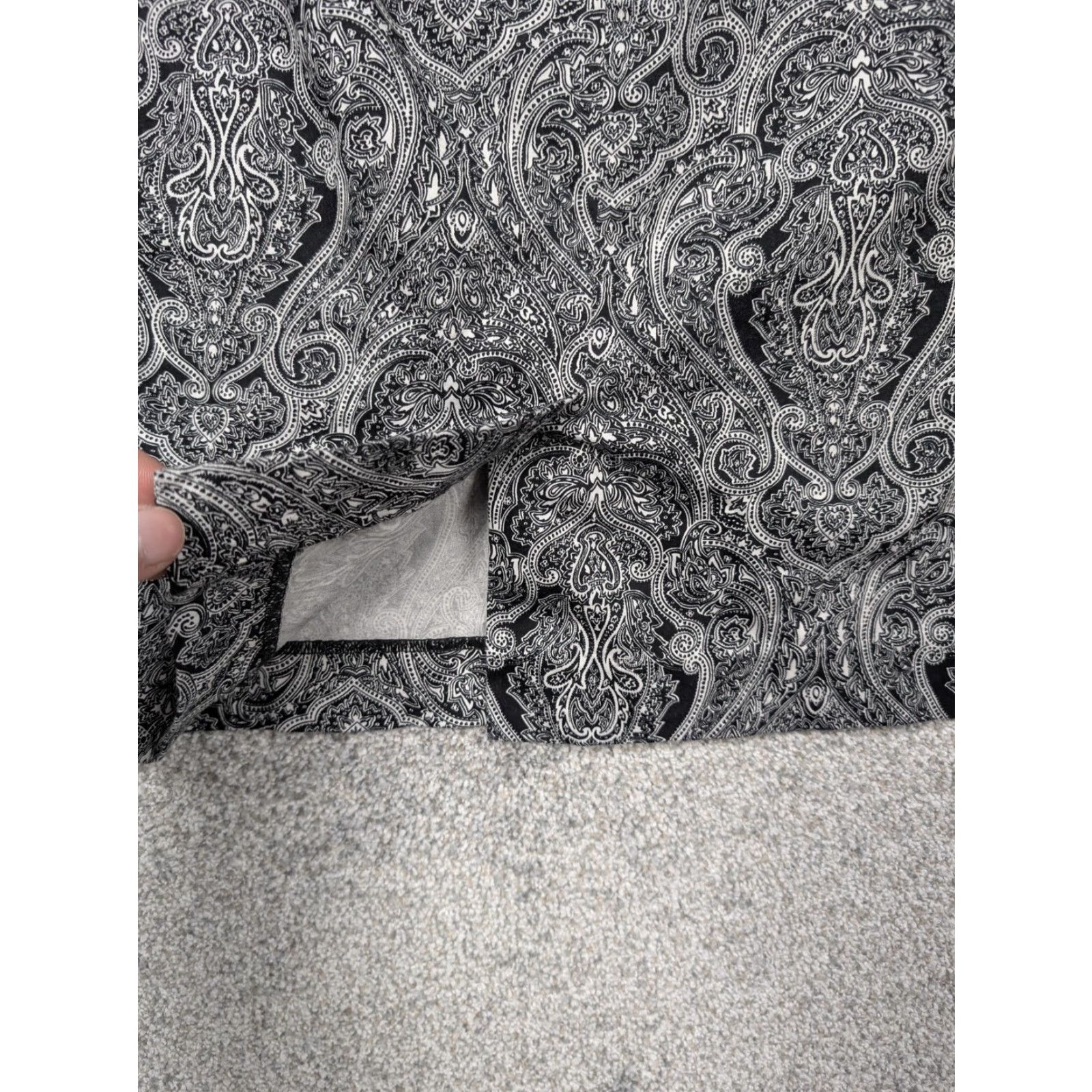 Talbots Talbots Petites Skirt 10P Womens Knee Length Black Paisley Stretch Office Workwear Vintage: No Size 32" / US 10 / IT 46 - 6 Thumbnail