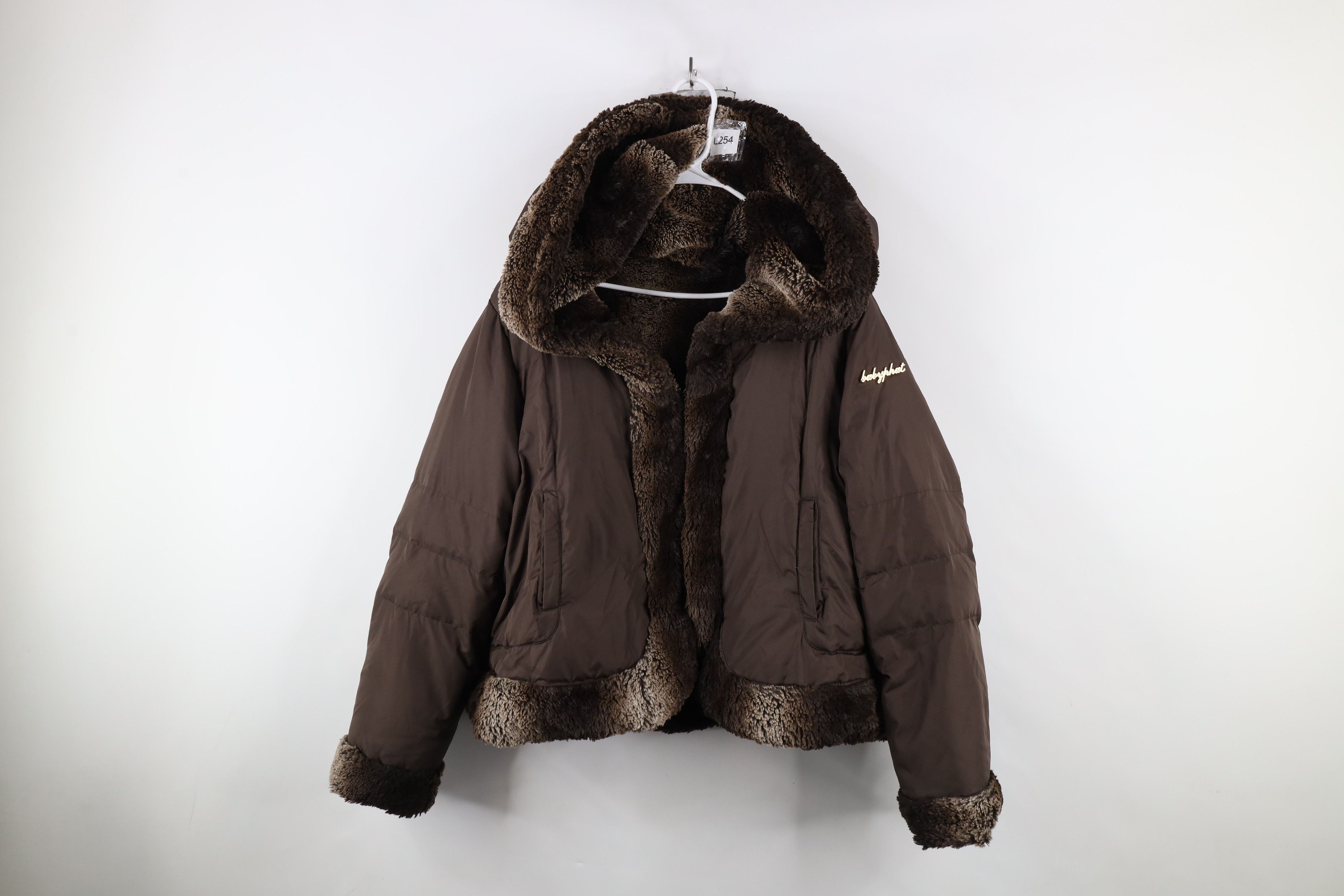 Vintage Vintage 90s Baby Phat Reversible Cropped Puffer Jacket Size XXL / US 16-18 / IT 52-54 - 1 Thumbnail
