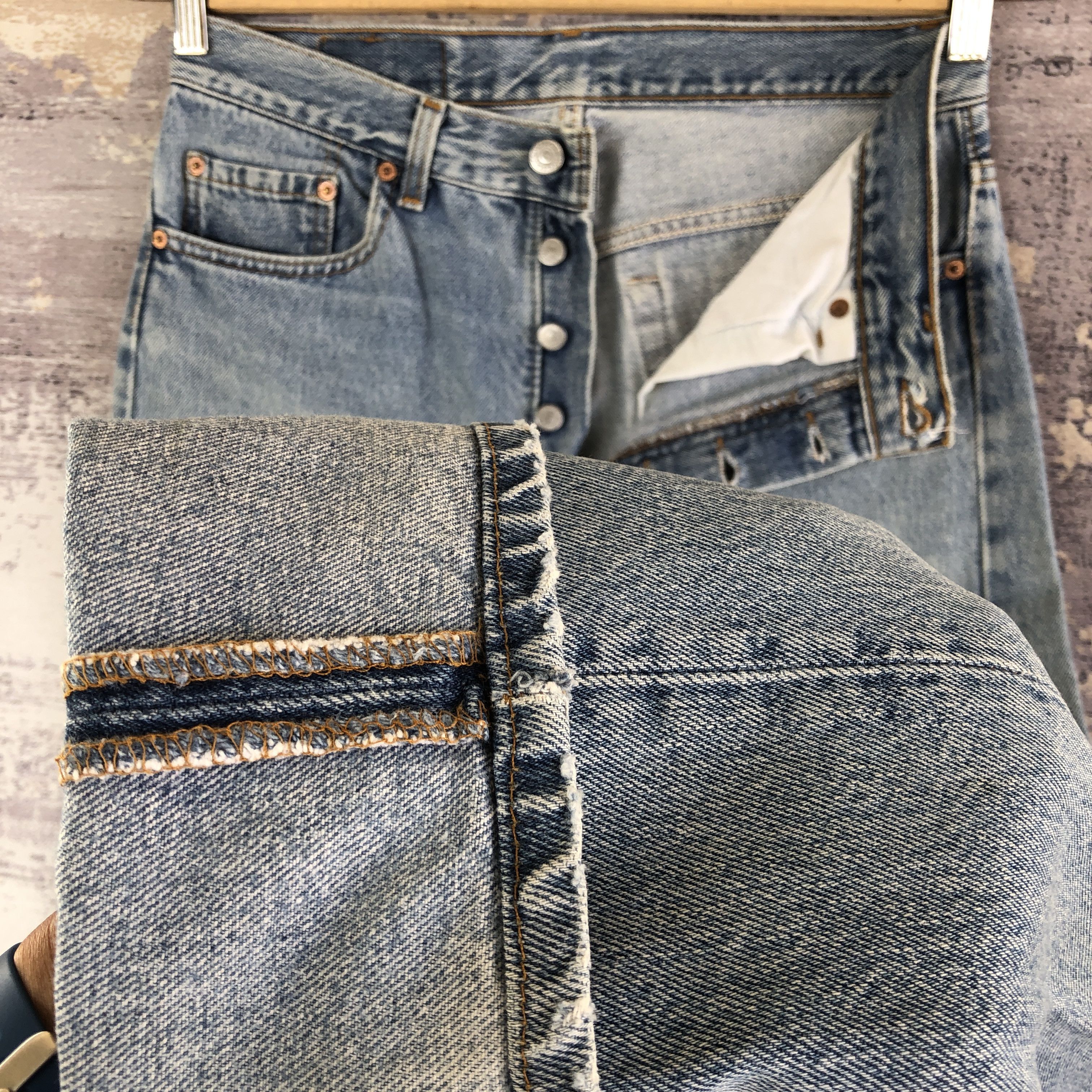 Levi's Vintage Levis 501 Distressed Jeans Levi's Sun Faded Denim Size US 30 / EU 46 - 8 Thumbnail