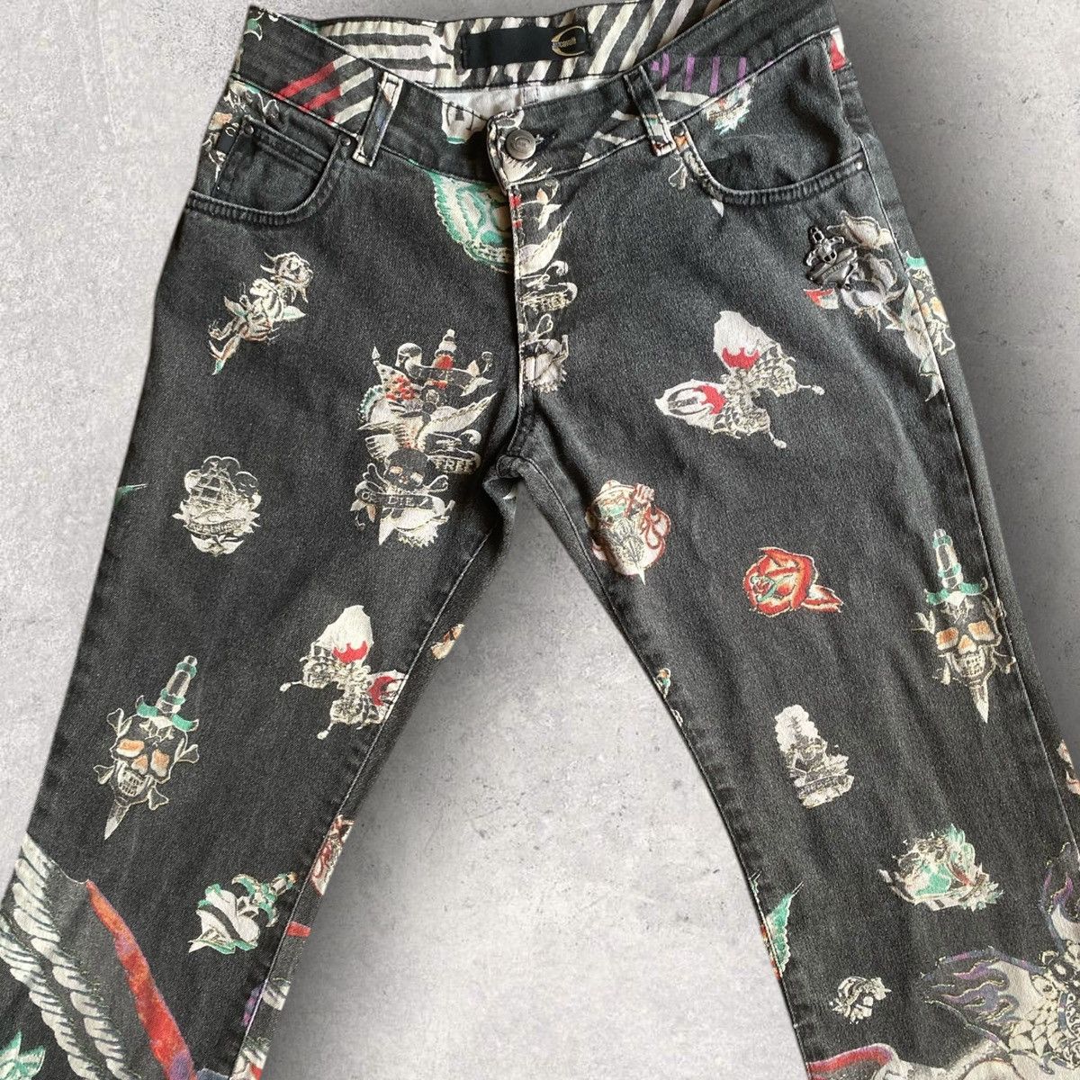 Roberto Cavalli SS02 Cavalli Tattoo Bootcut Size 28" / US 6 / IT 42 - 2 Thumbnail