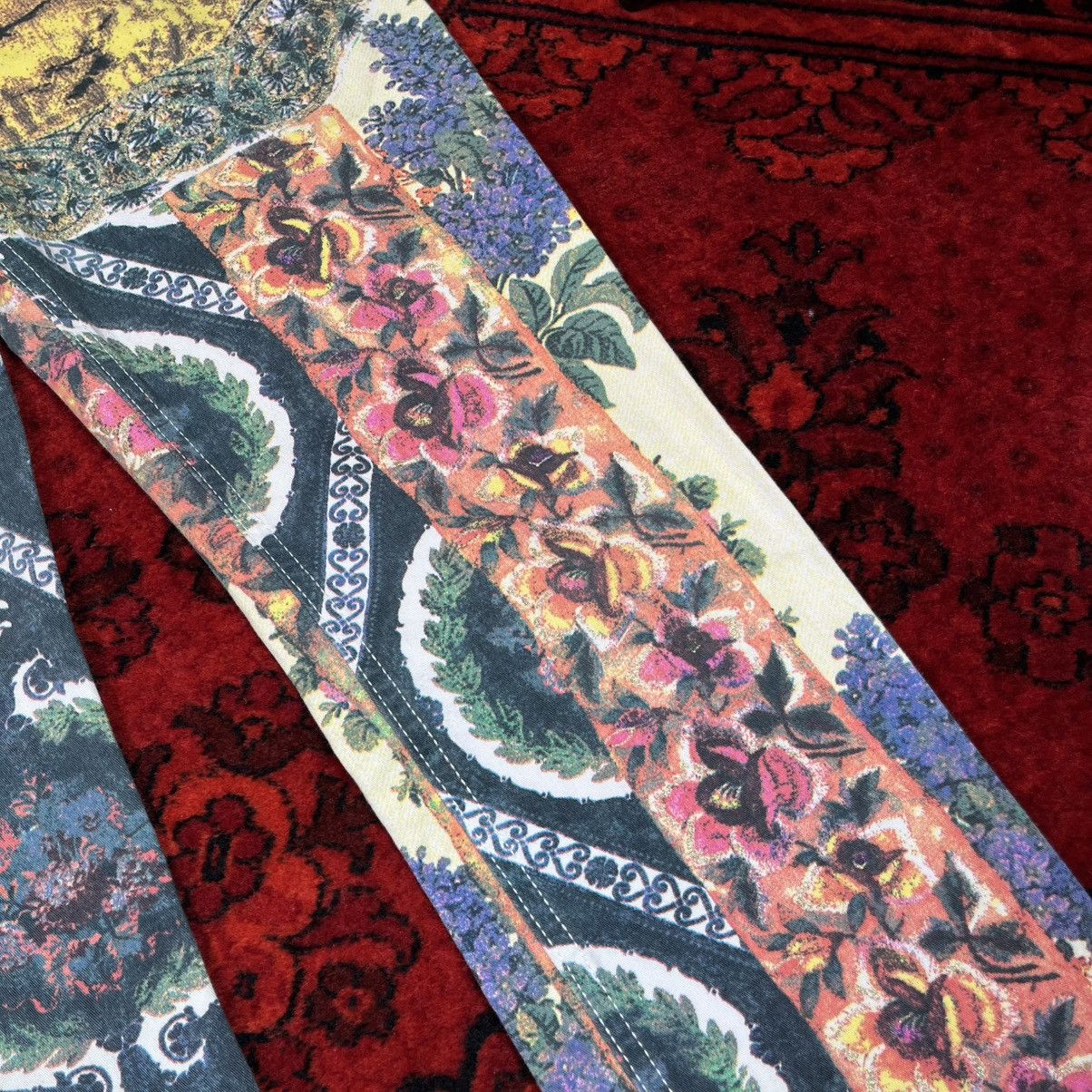 Roberto Cavalli Roberto Cavalli Patchwork Print Jeans Baroque Designer Pants Size 29" - 7 Thumbnail