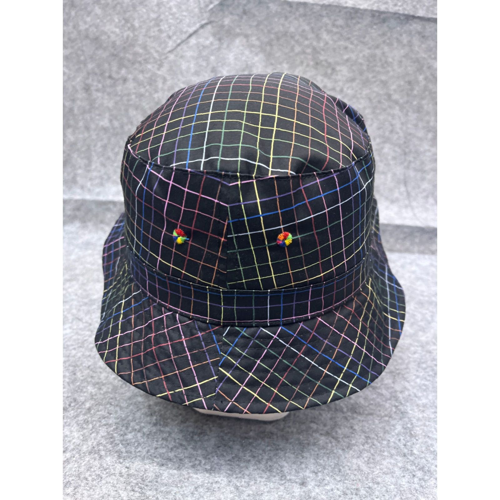 Vintage Target Bucket Hat Adult One Size Black 100% Polyester Pinstripe Beach Camp Hat/Caps Travel Outdoor Lightweight Unisex Adults Size ONE SIZE - 6 Thumbnail