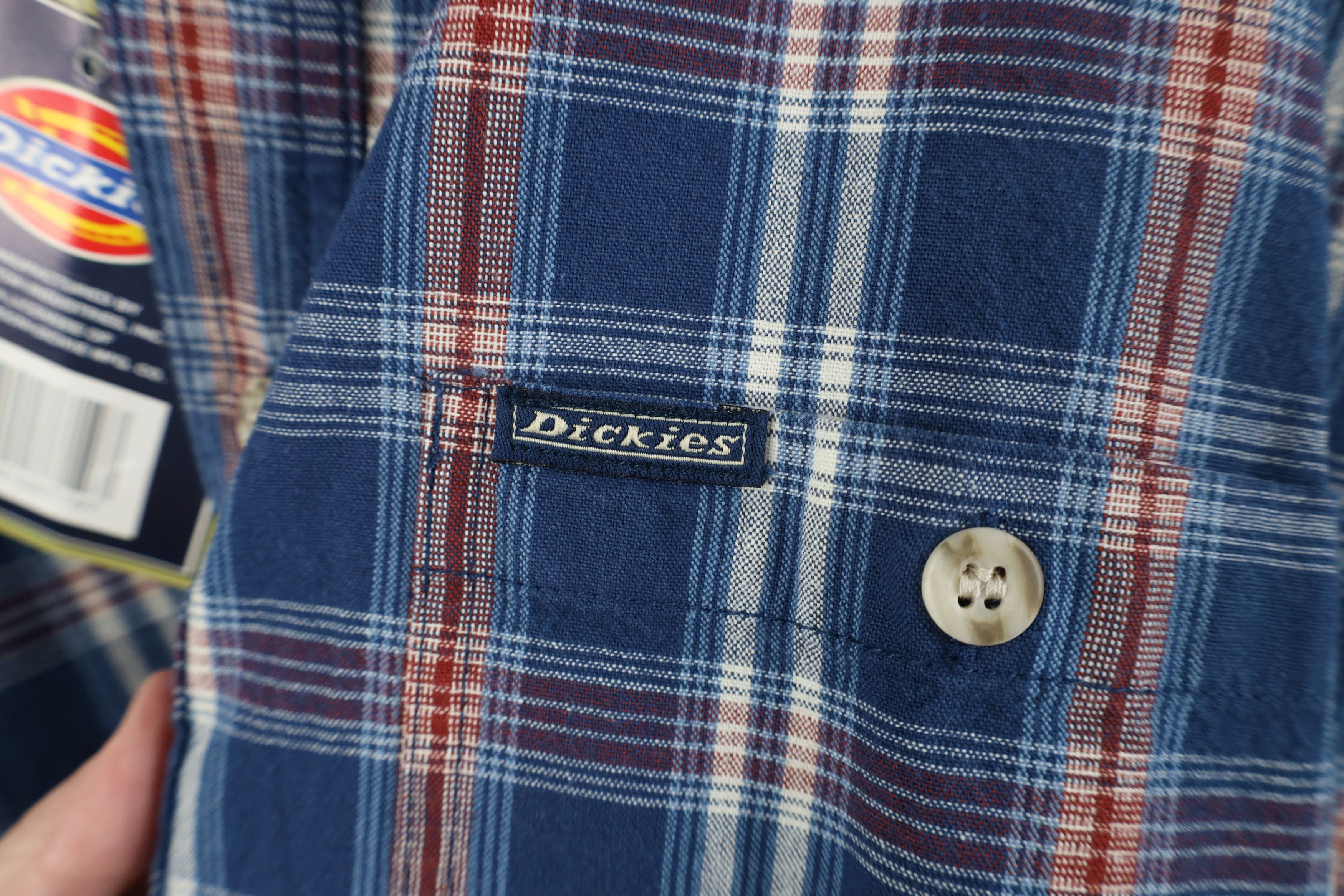 Dickies Deadstock Vintage Dickies Collared Button Down Shirt Plaid Size US XL / EU 56 / 4 - 4 Thumbnail