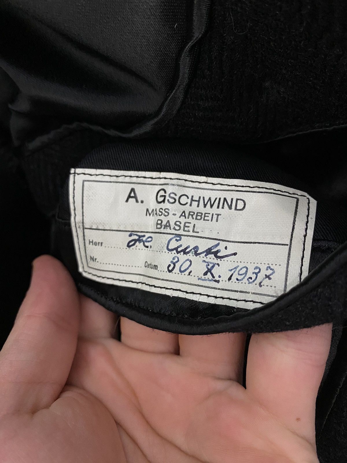 Vintage 1930’s Vintage Black Herringbone Wool Double Breasted Coat Size US M / EU 48-50 / 2 - 10 Thumbnail