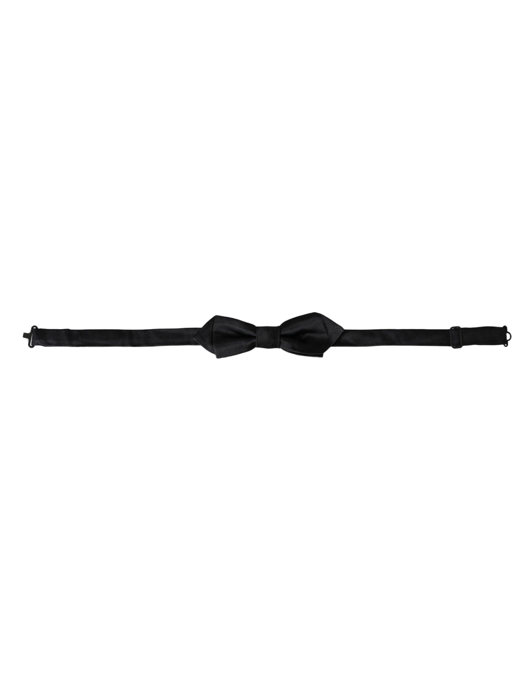 Dolce & Gabbana Black Silk Adjustable Neck Men Bow Men's Tie Size ONE SIZE - 1 Thumbnail